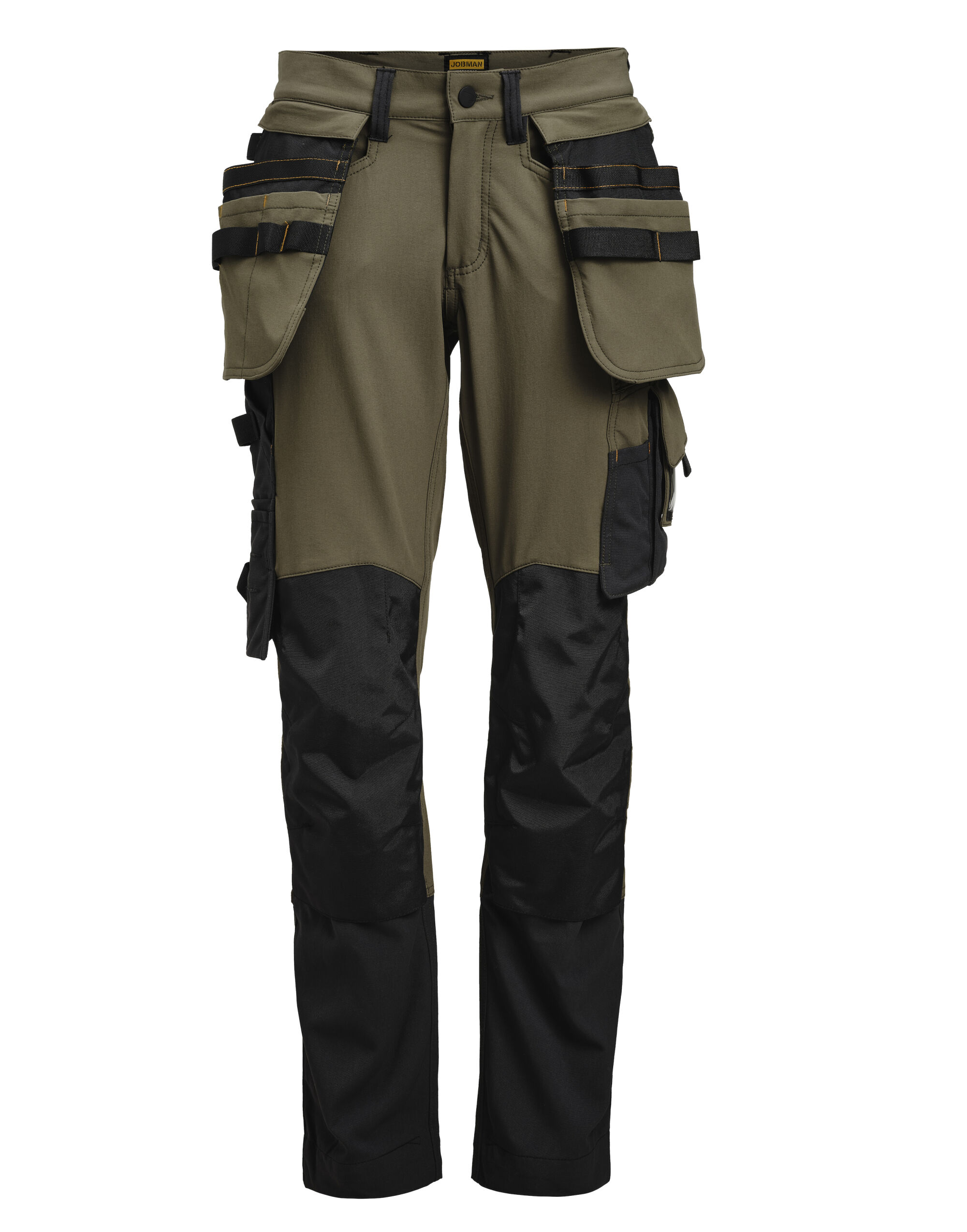 JM2371 Olive Green/Black Women’s Craftsman Trousers Stretch