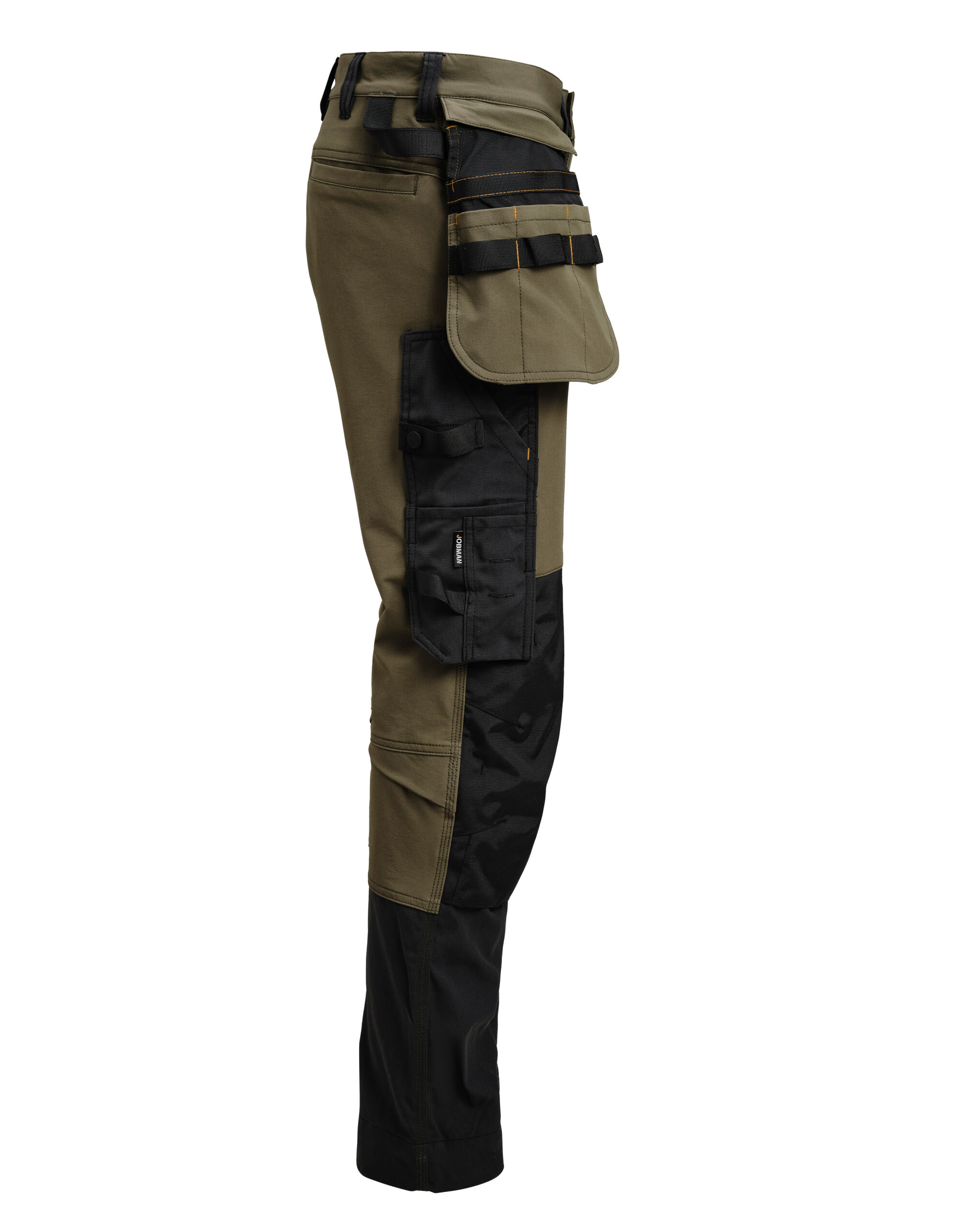 JM2371 Olive Green/Black Women’s Craftsman Trousers Stretch