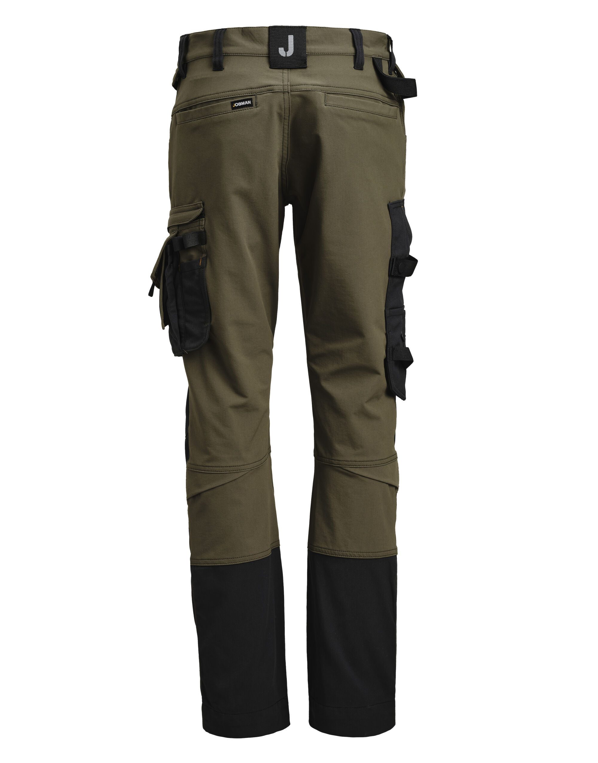 JM2371 Olive Green/Black Women’s Craftsman Trousers Stretch
