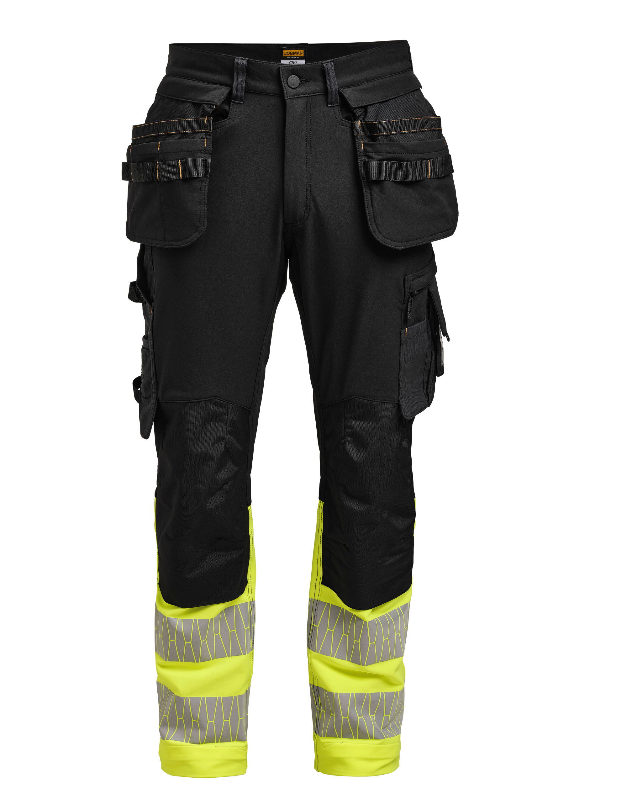 JM2392 Black/Yellow Craftsman Trousers Stretch Hi-Vis JM2392 Black/Yellow Craftsman Trousers Stretch Hi-Vis
