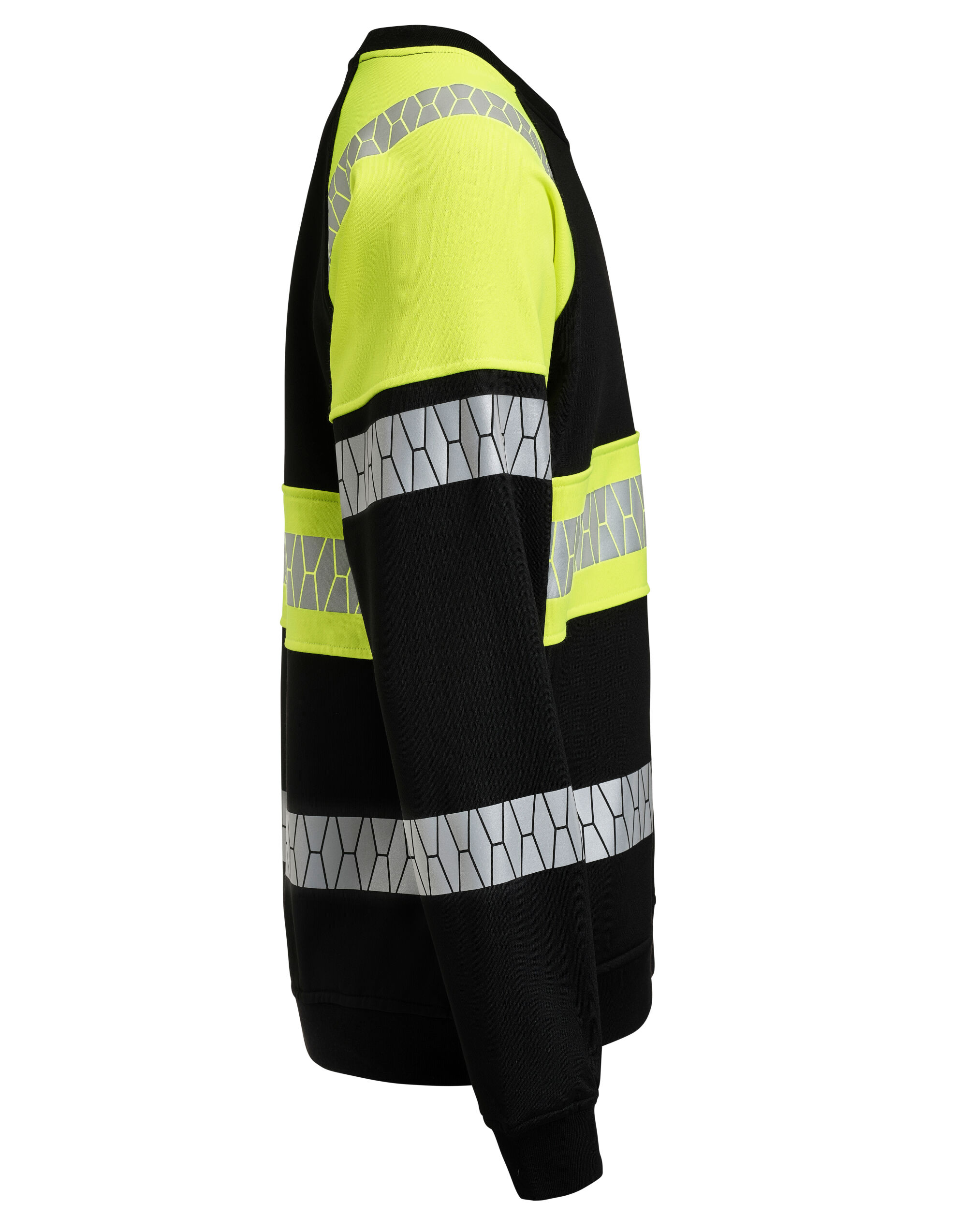 JM5224 Sweatshirt Hi-Vis Black/Yellow