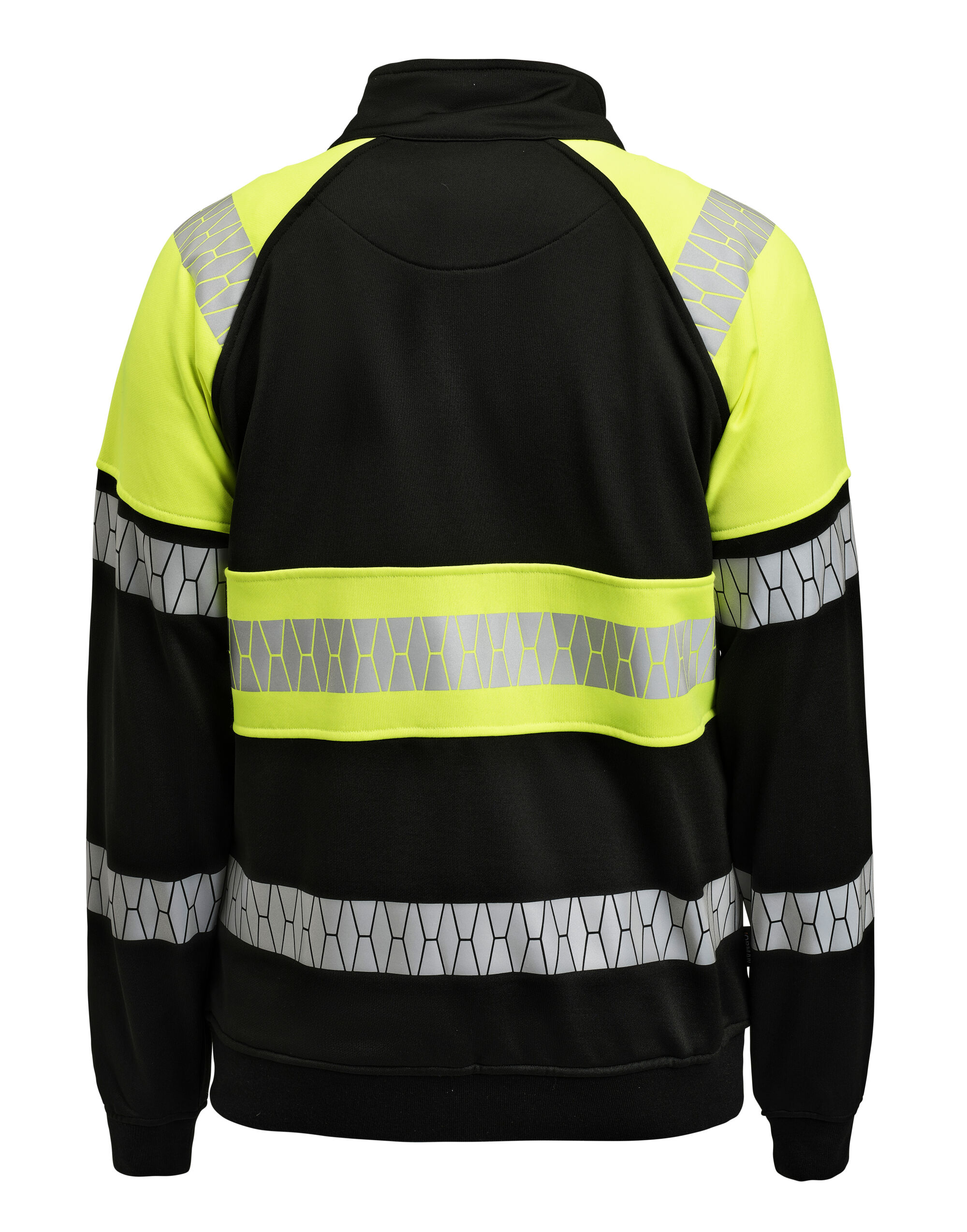 JM5225 Sweatshirt Full-Zip Hi-Vis Black/Yellow