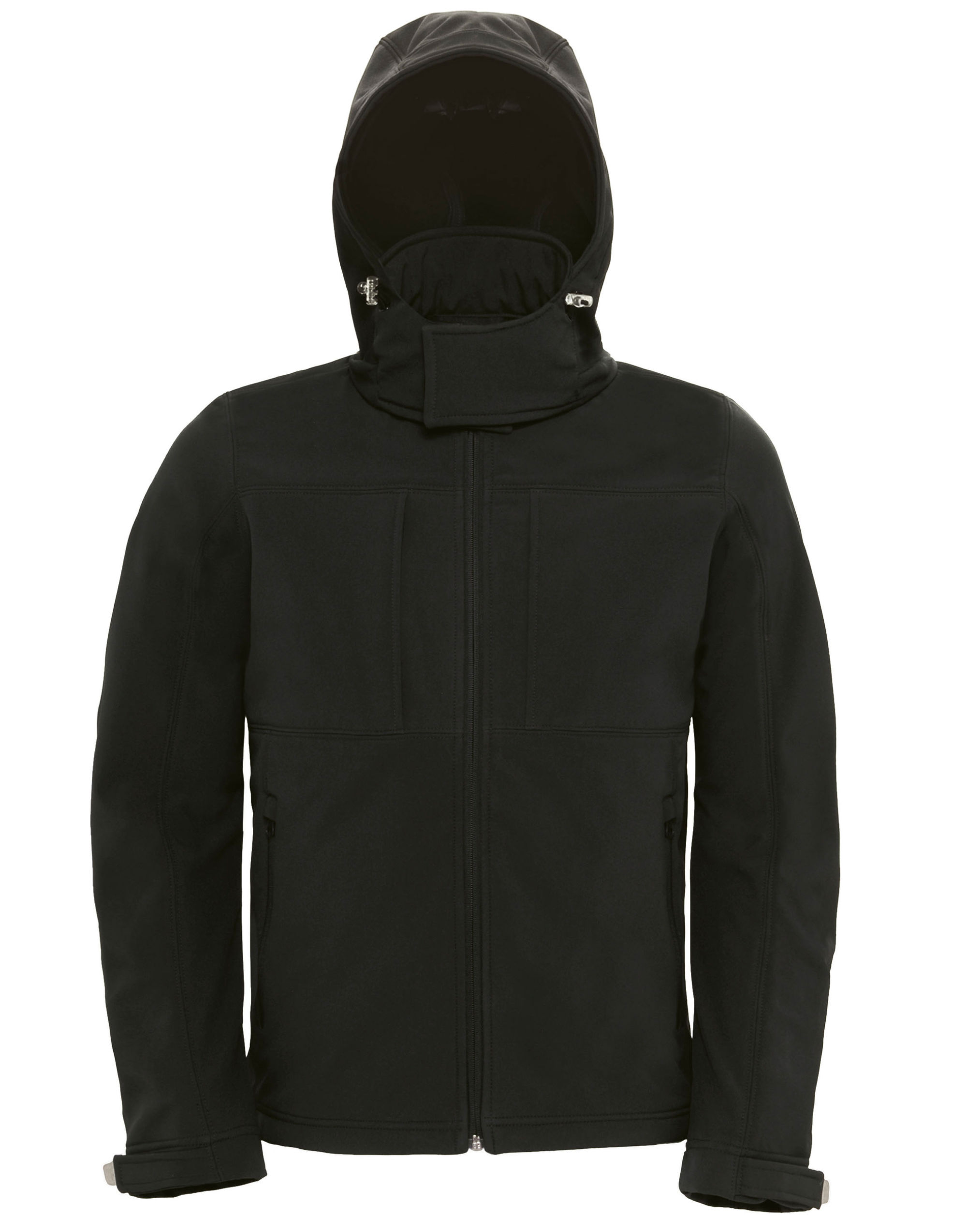 JM950 Black Men’s Hooded 3-Layer Softshell JM950 Black Men’s Hooded 3-Layer Softshell