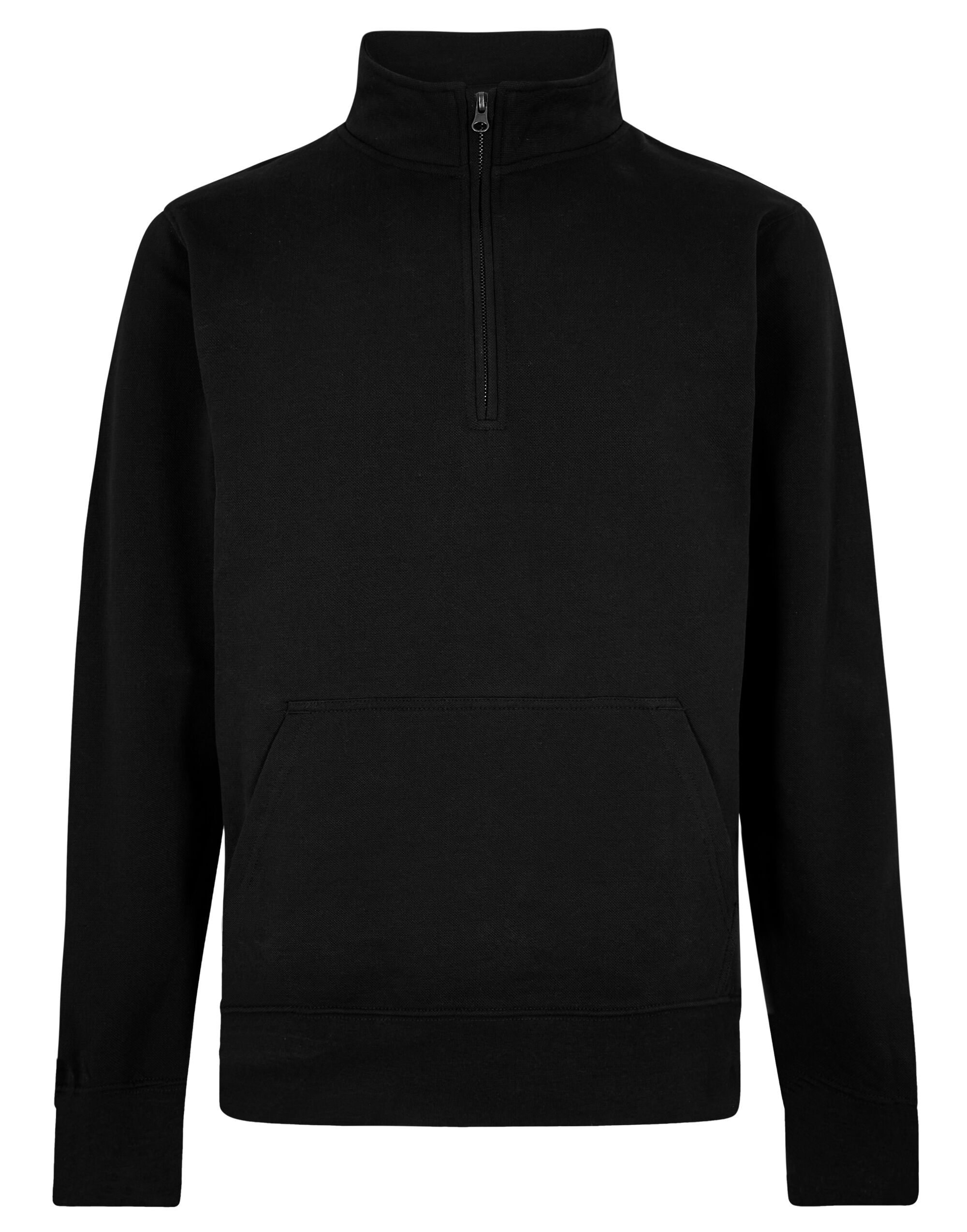 KK339 1/4 Zip Pique Sweatshirt Black KK339 1/4 Zip Pique Sweatshirt Black