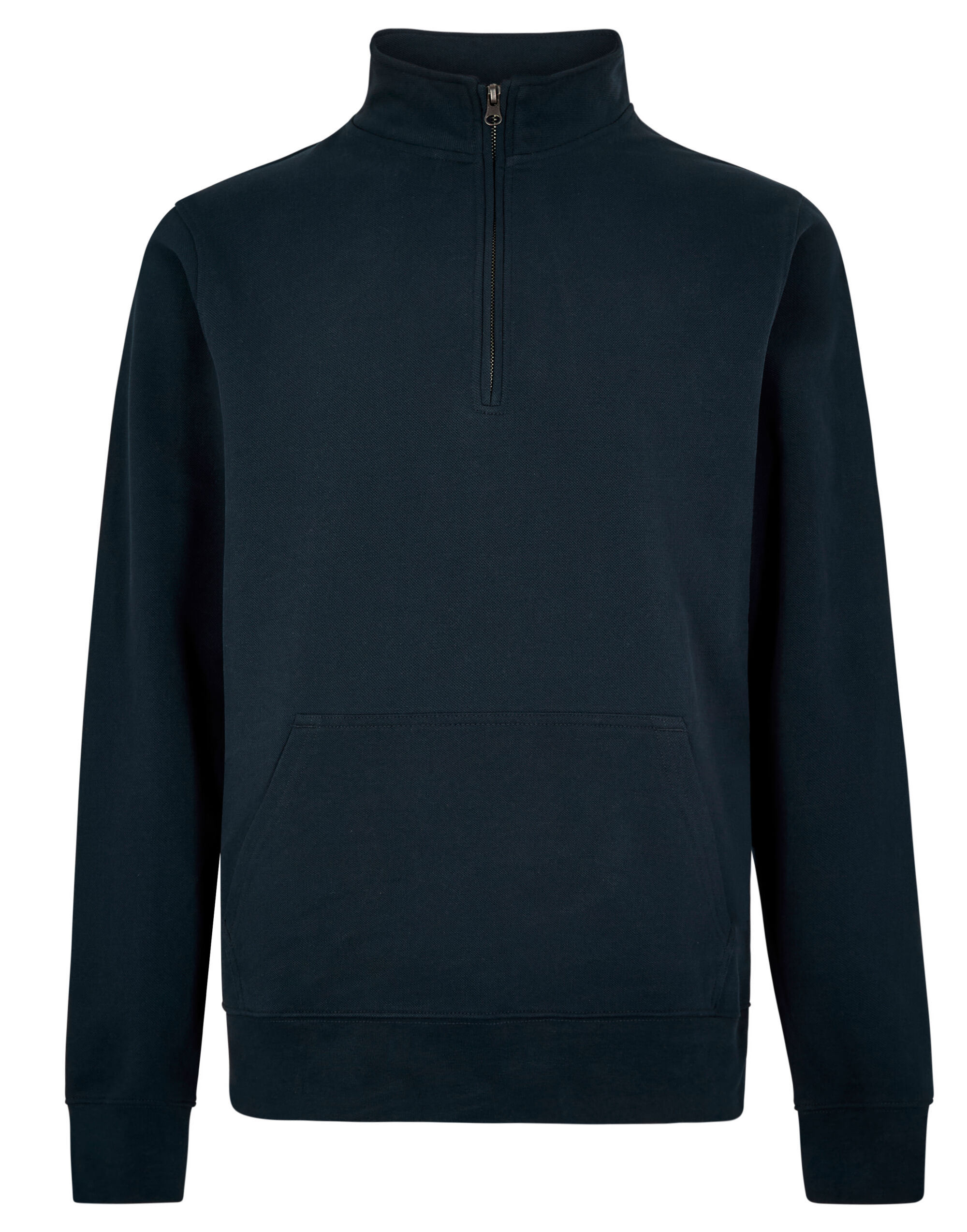 KK339 1/4 Zip Pique Sweatshirt Navy