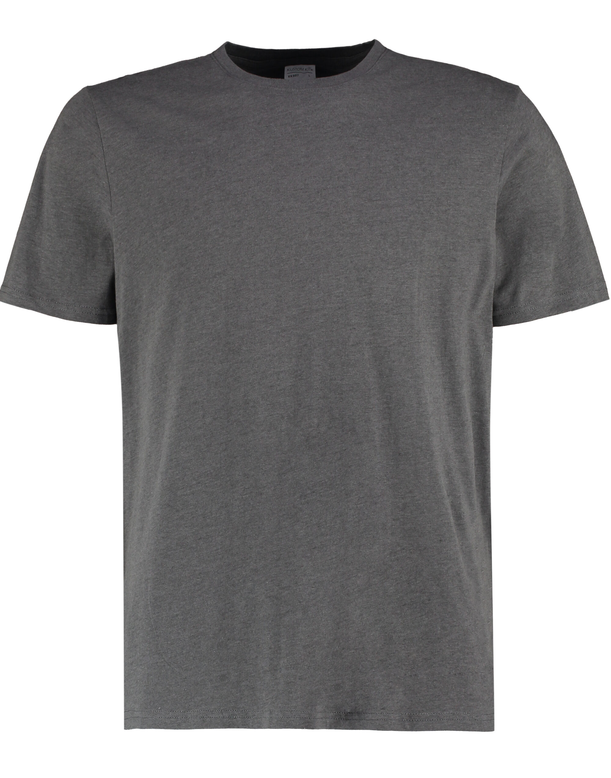 KK507 Fashion Fit Cotton Tee Dark Grey Marl