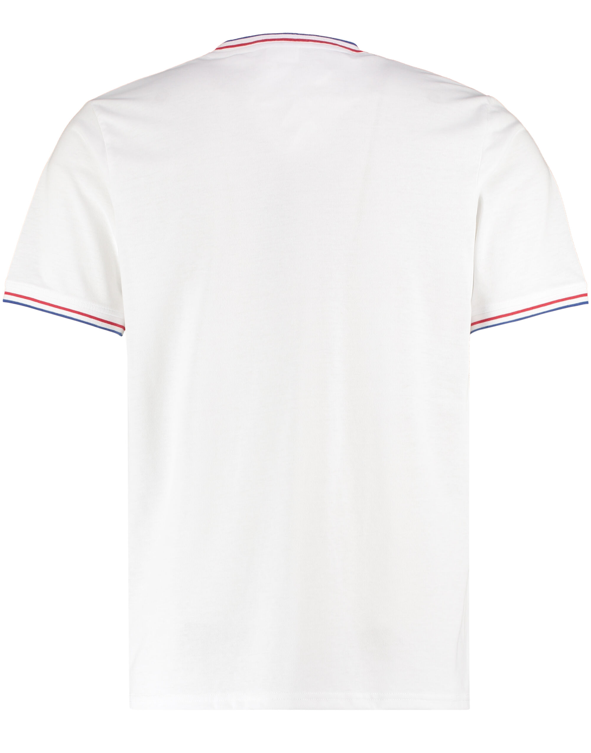 KK519 Fashion Fit Tipped Tee White/ Red/ Royal