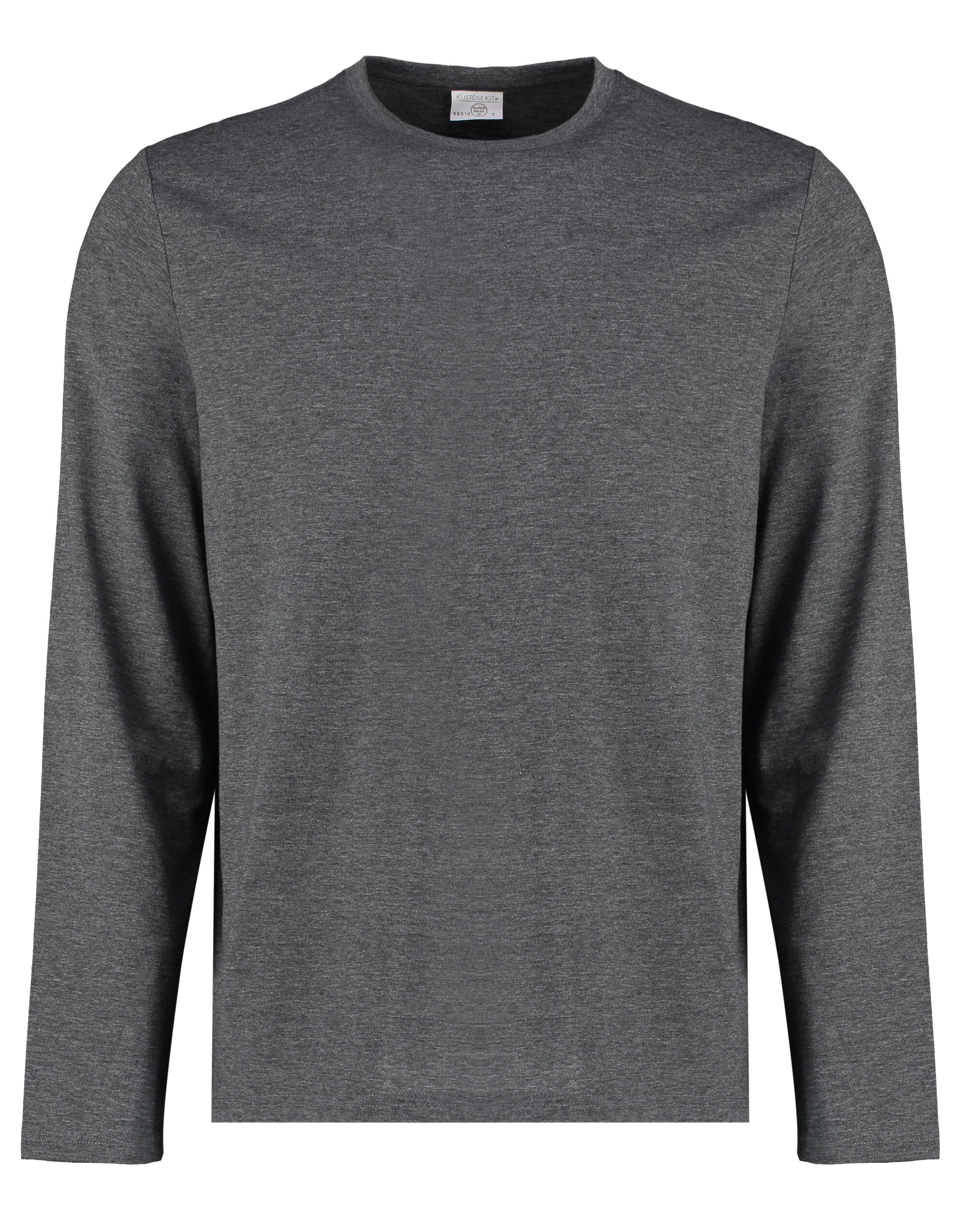 Dark Grey Melange Fashion Fit Long Sleeve Superwash® 60° Tee Dark Grey Melange Fashion Fit Long Sleeve Superwash® 60° Tee