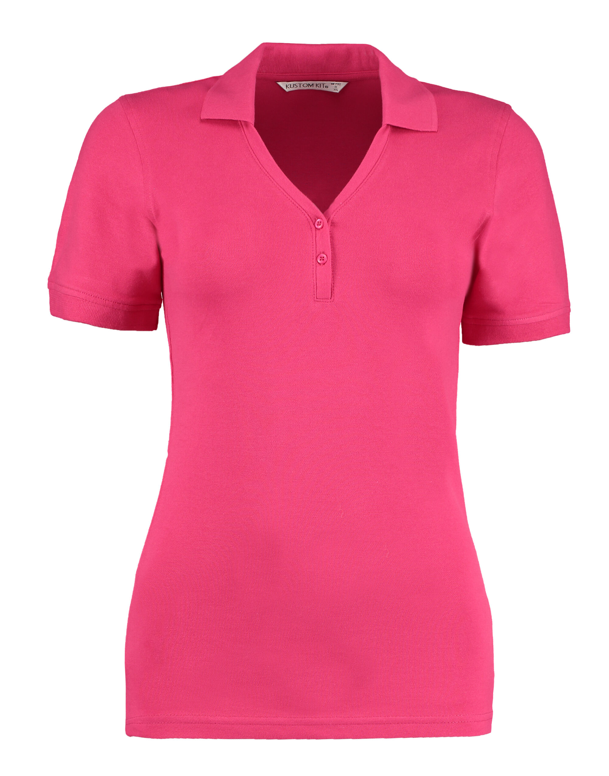 Raspberry Regular Fit Comfortec® V-Neck Polo