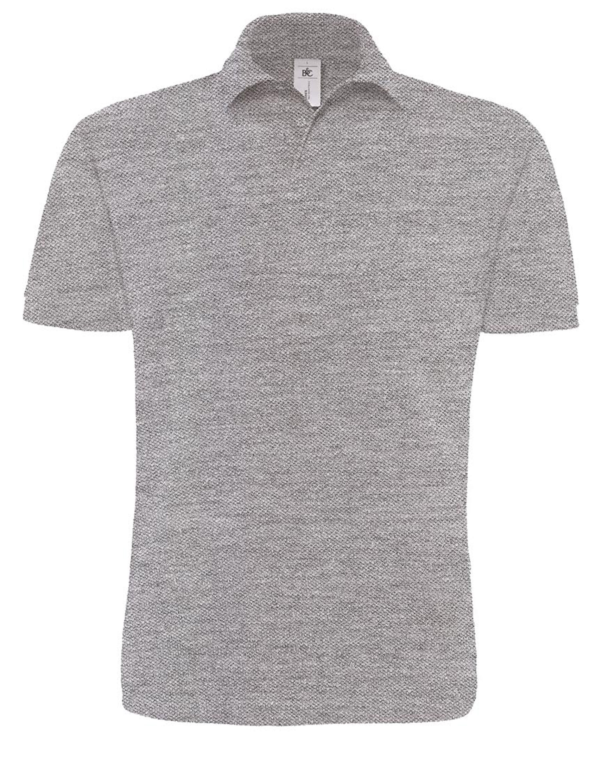 Heather Grey Men’s Heavymill Piqué Polo