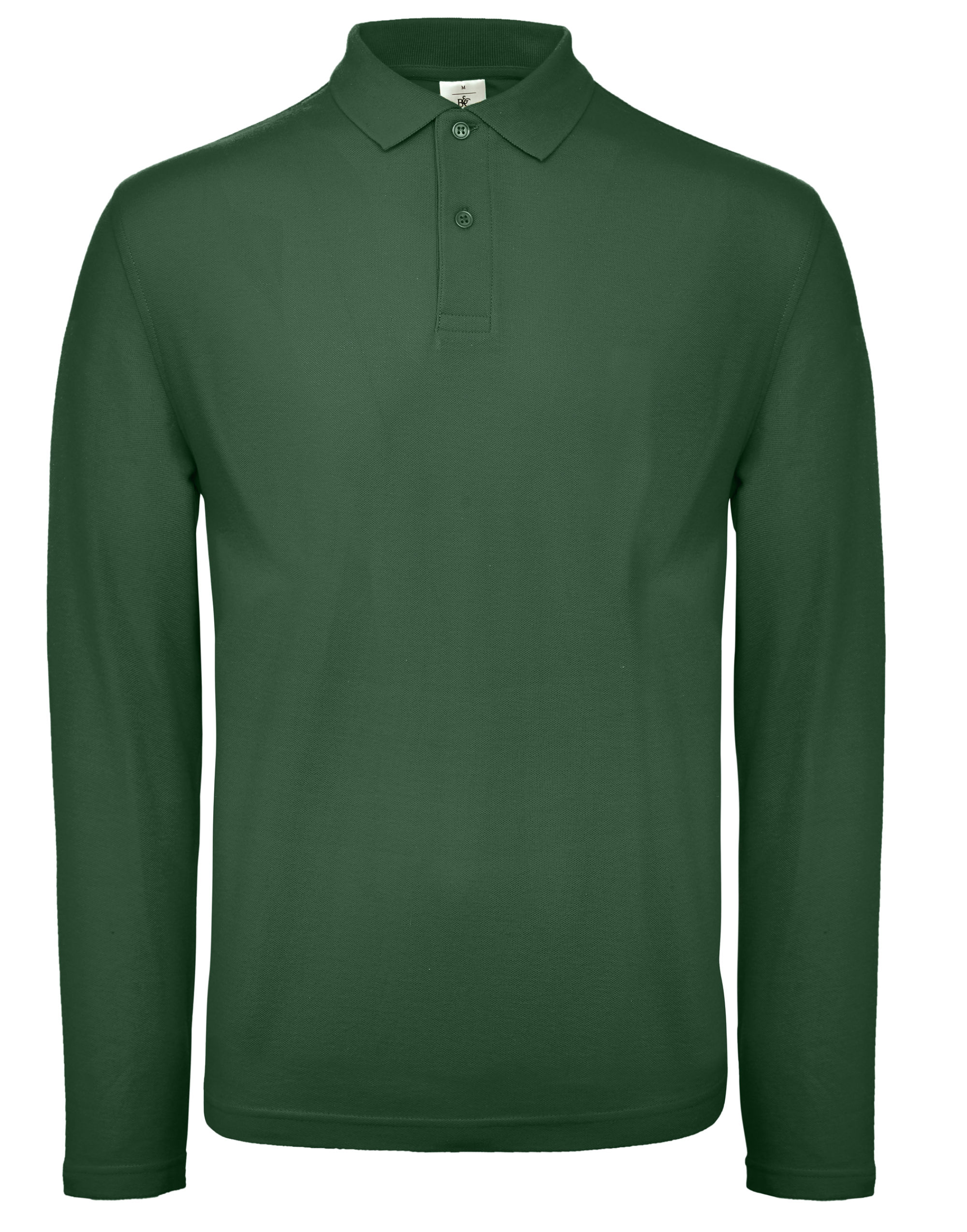 PUI12 ID.001 Men’s Long Sleeve Polo Bottle Green