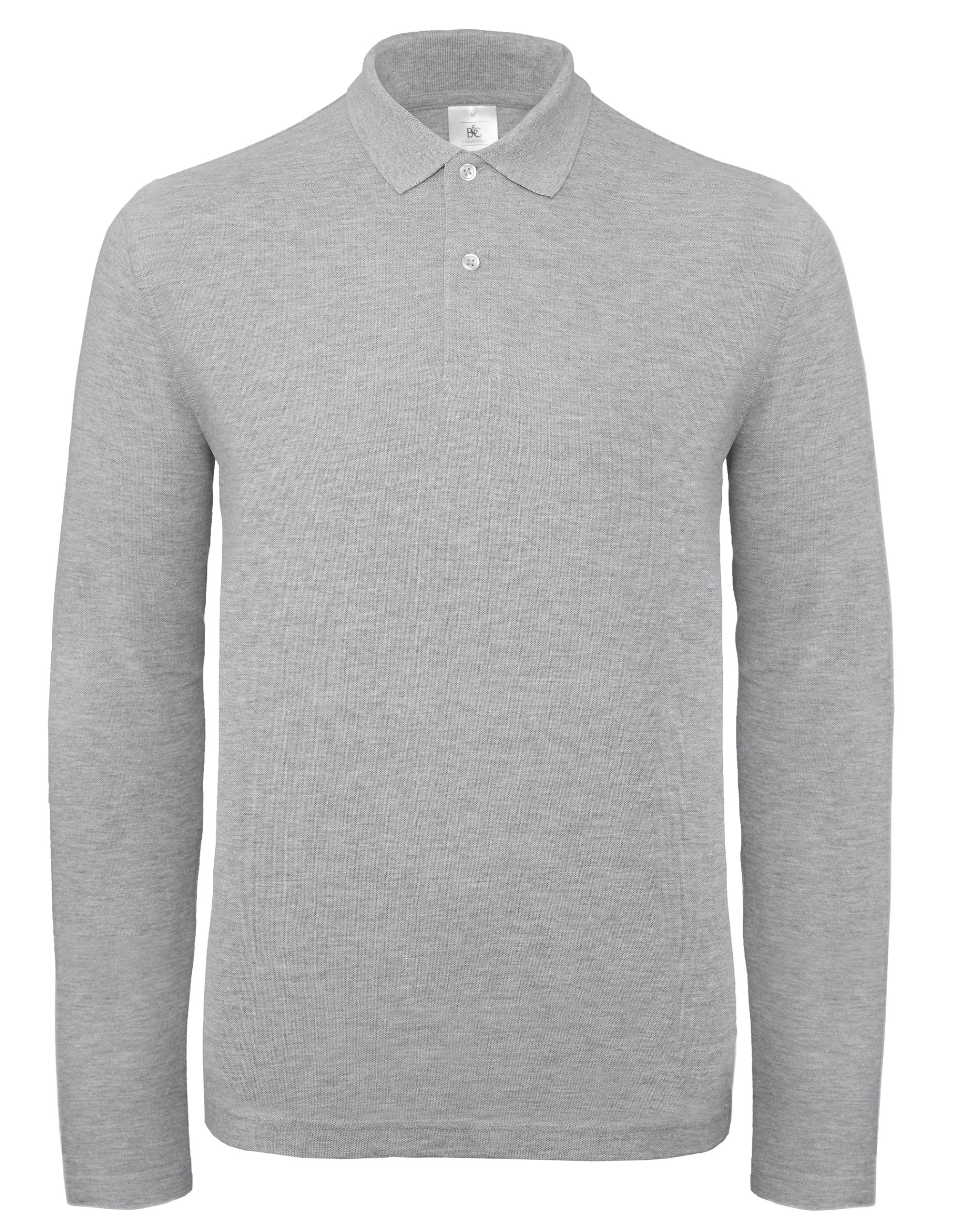 PUI12 ID.001 Men’s Long Sleeve Polo Heather Grey PUI12 ID.001 Men’s Long Sleeve Polo Heather Grey