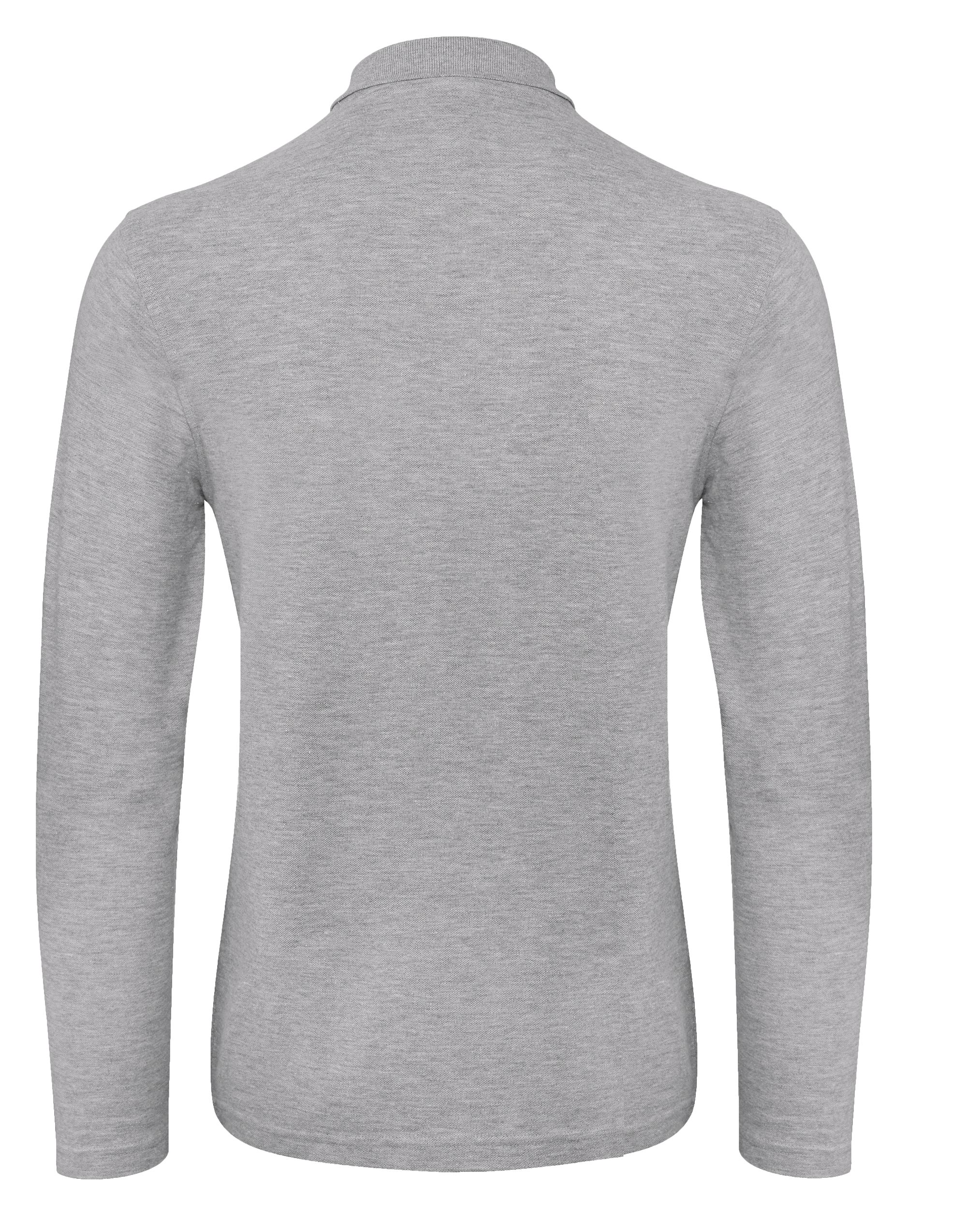 PUI12 ID.001 Men’s Long Sleeve Polo Heather Grey