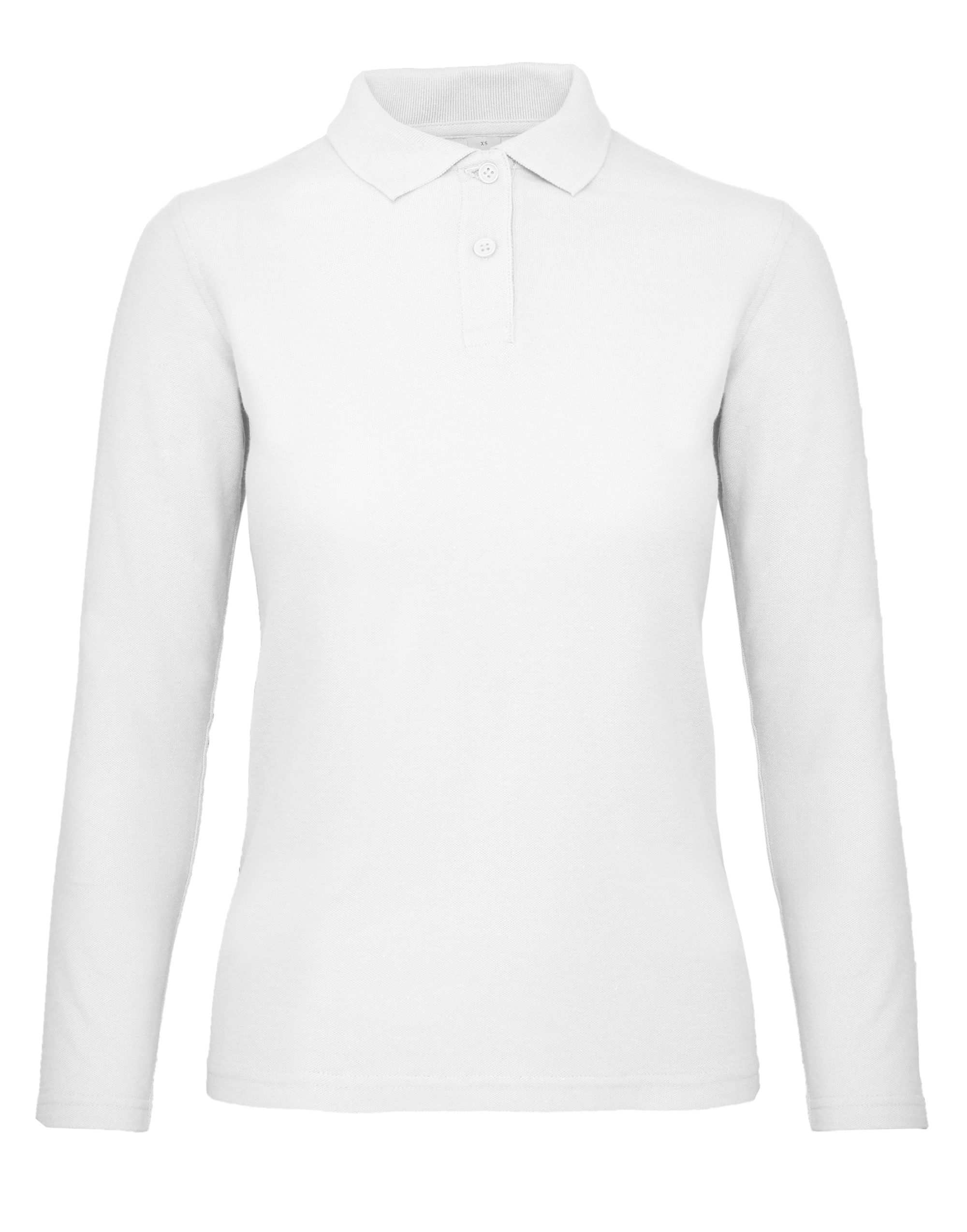 PWI13 ID.001 Women’s Long Sleeve Polo White PWI13 ID.001 Women’s Long Sleeve Polo White