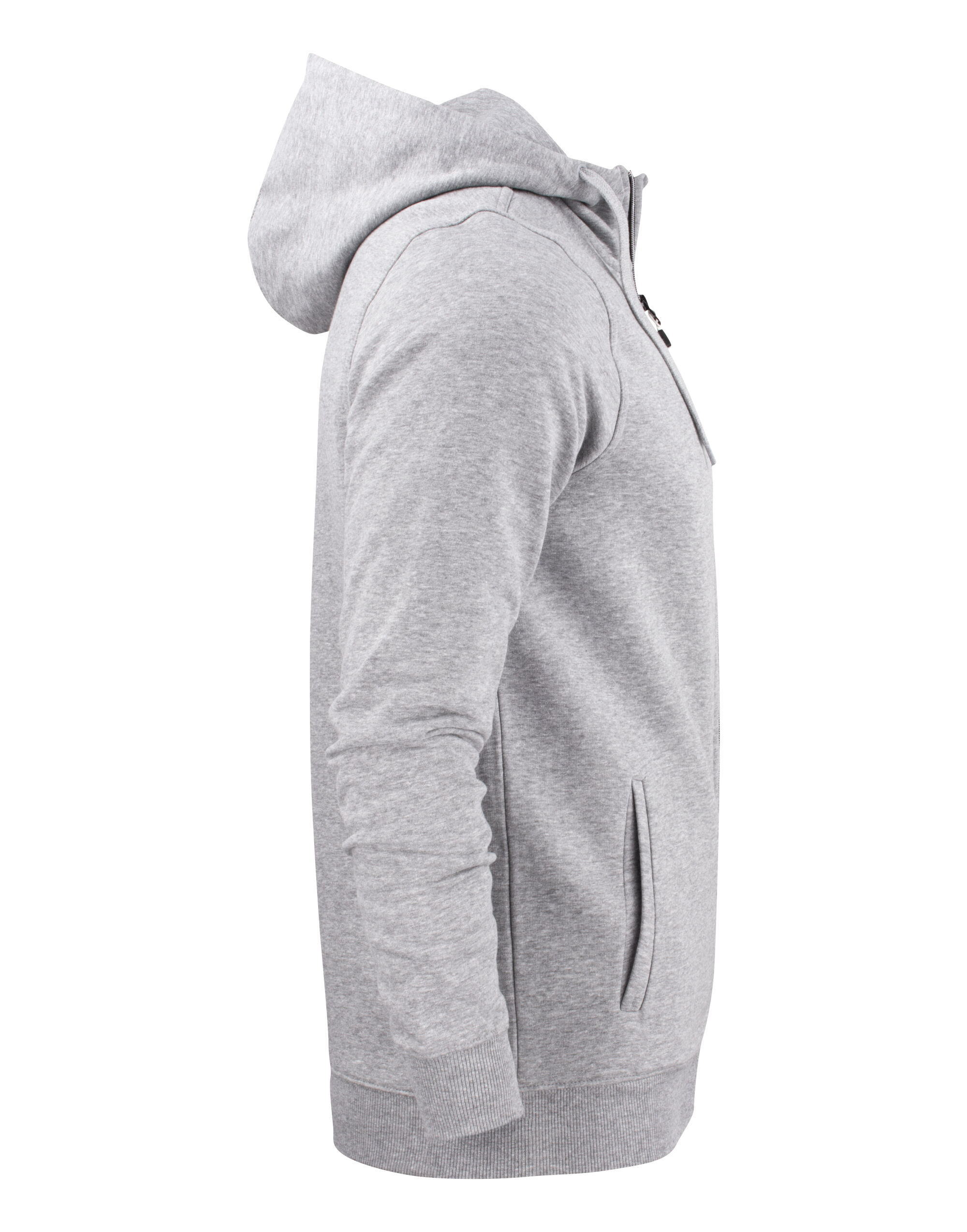 PE2262051 Grey Melange Mens Full Zip Hoodie