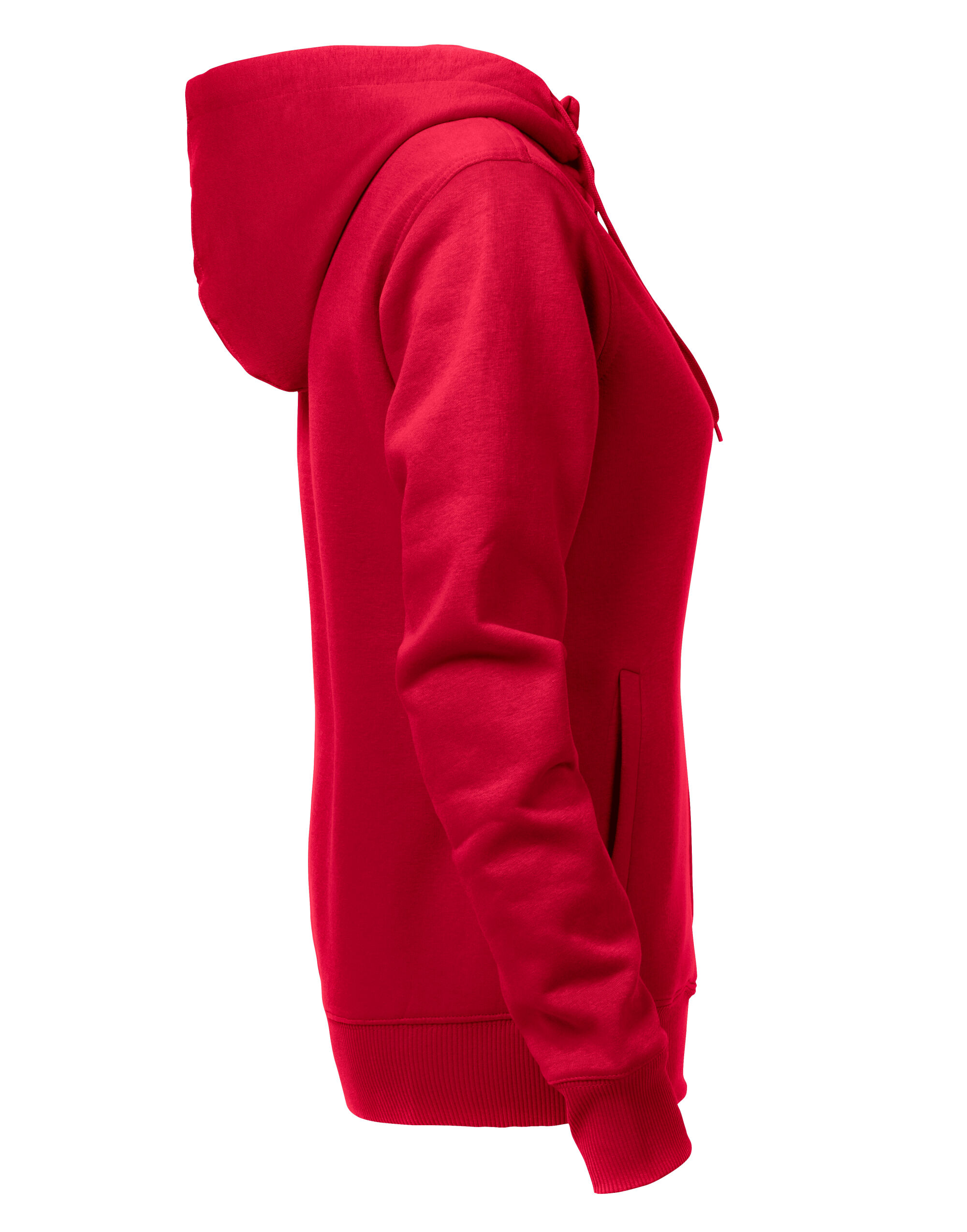 PE2262052 Red Ladies Overhead Full Zip Hoody