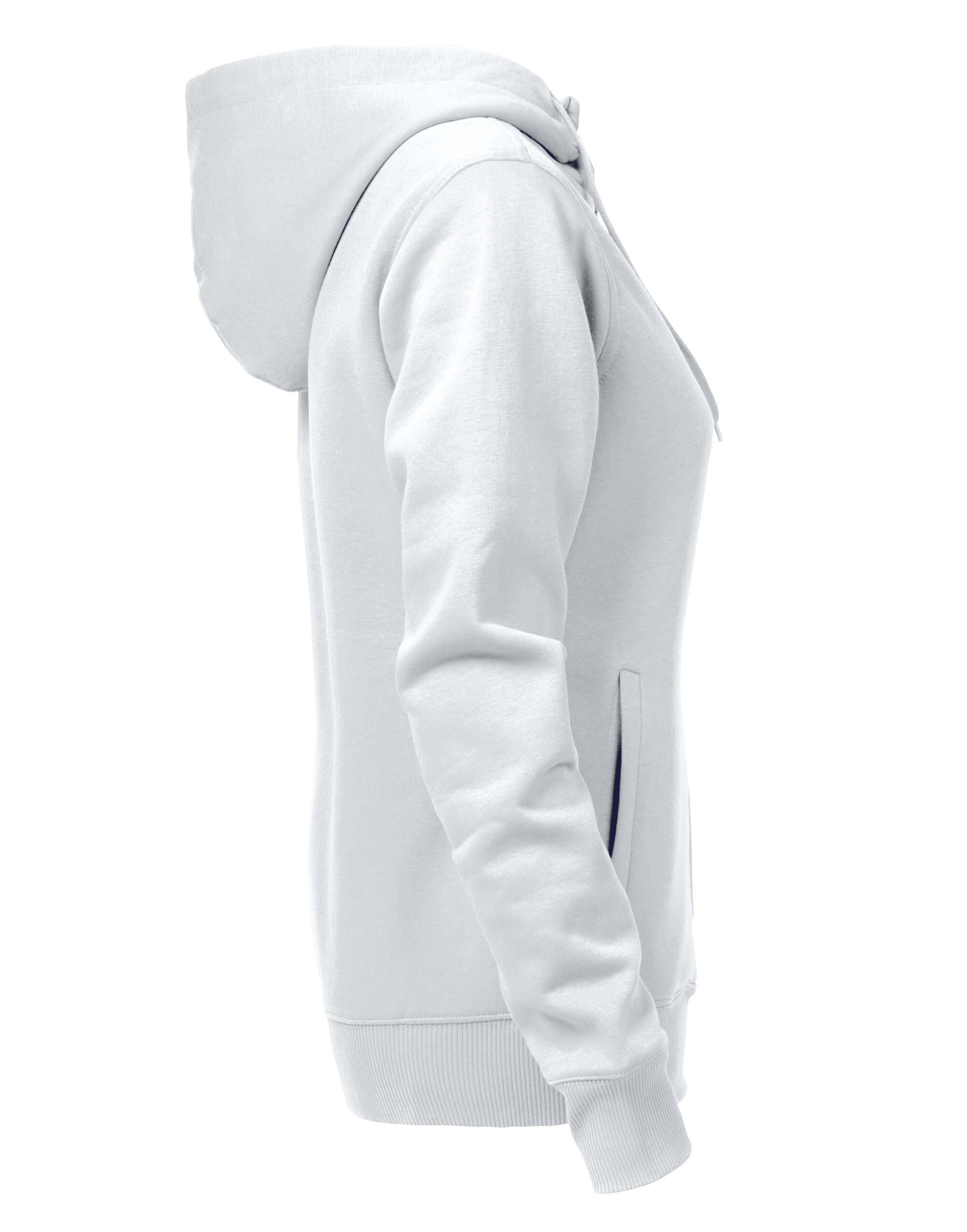 PE2262052 White Ladies Overhead Full Zip Hoody