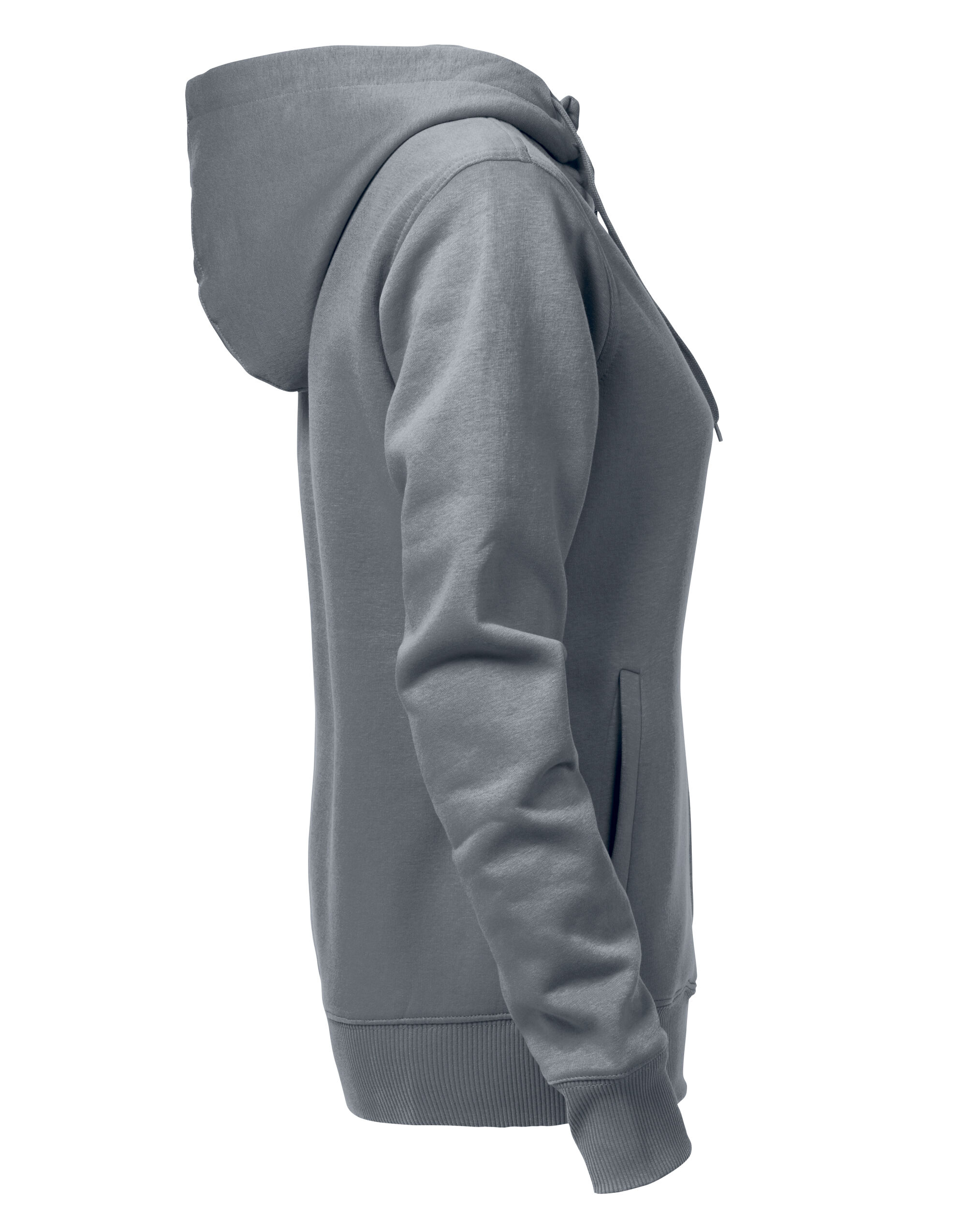 PE2262052 Steel Grey Ladies Overhead Full Zip Hoody
