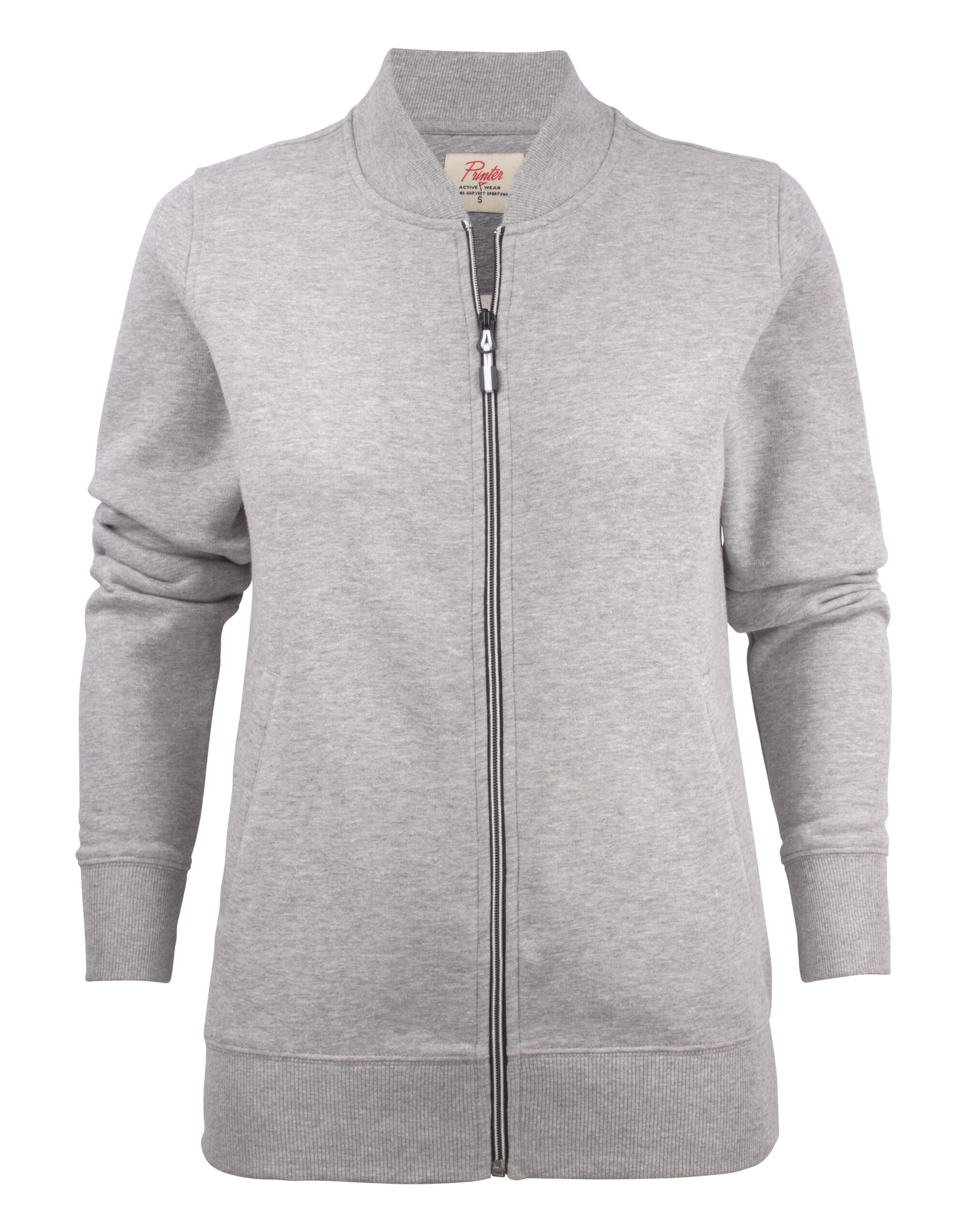 PE2262055 Grey Melange Ladies Javelin Full Zip Sweatshirt