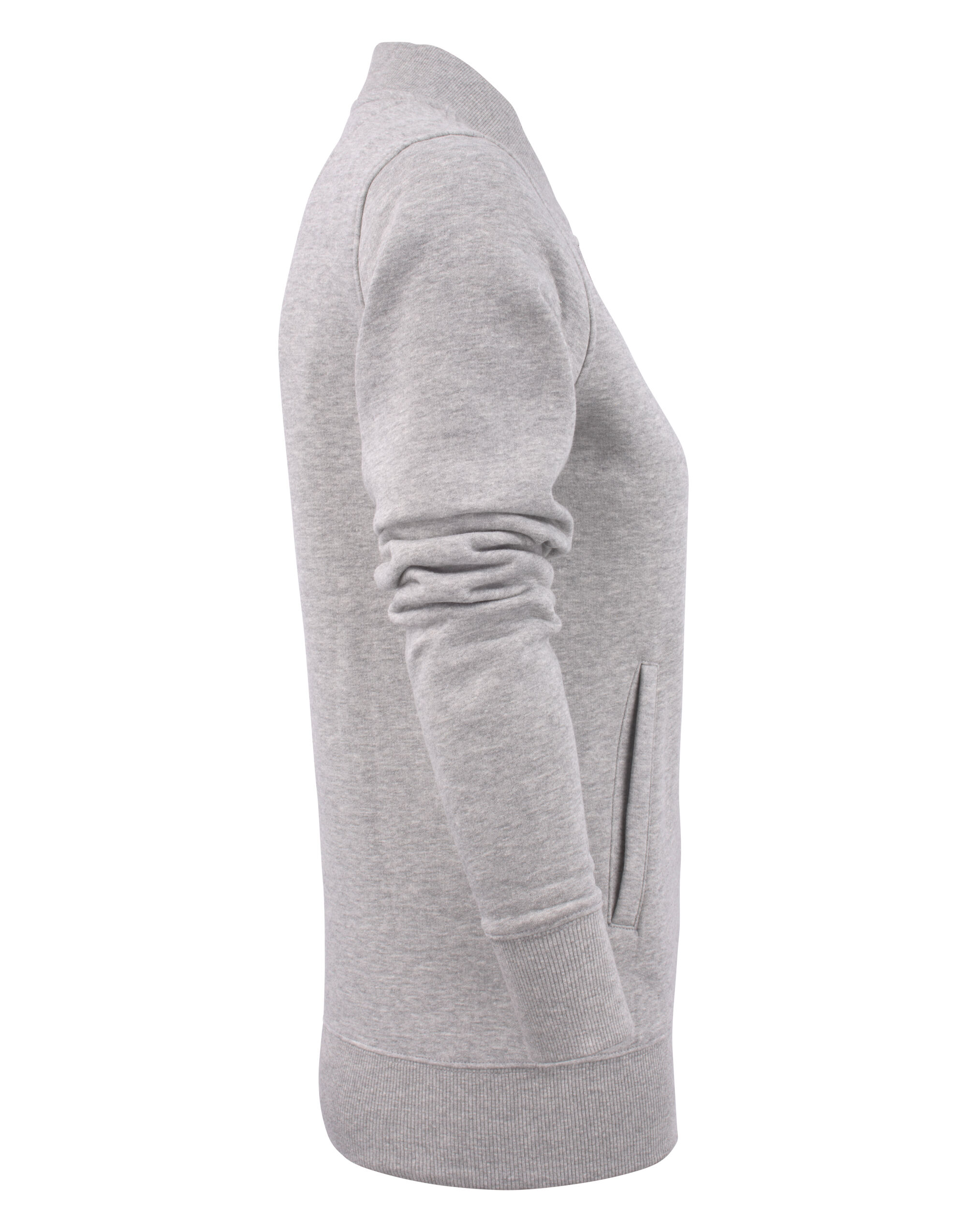 PE2262055 Grey Melange Ladies Javelin Full Zip Sweatshirt