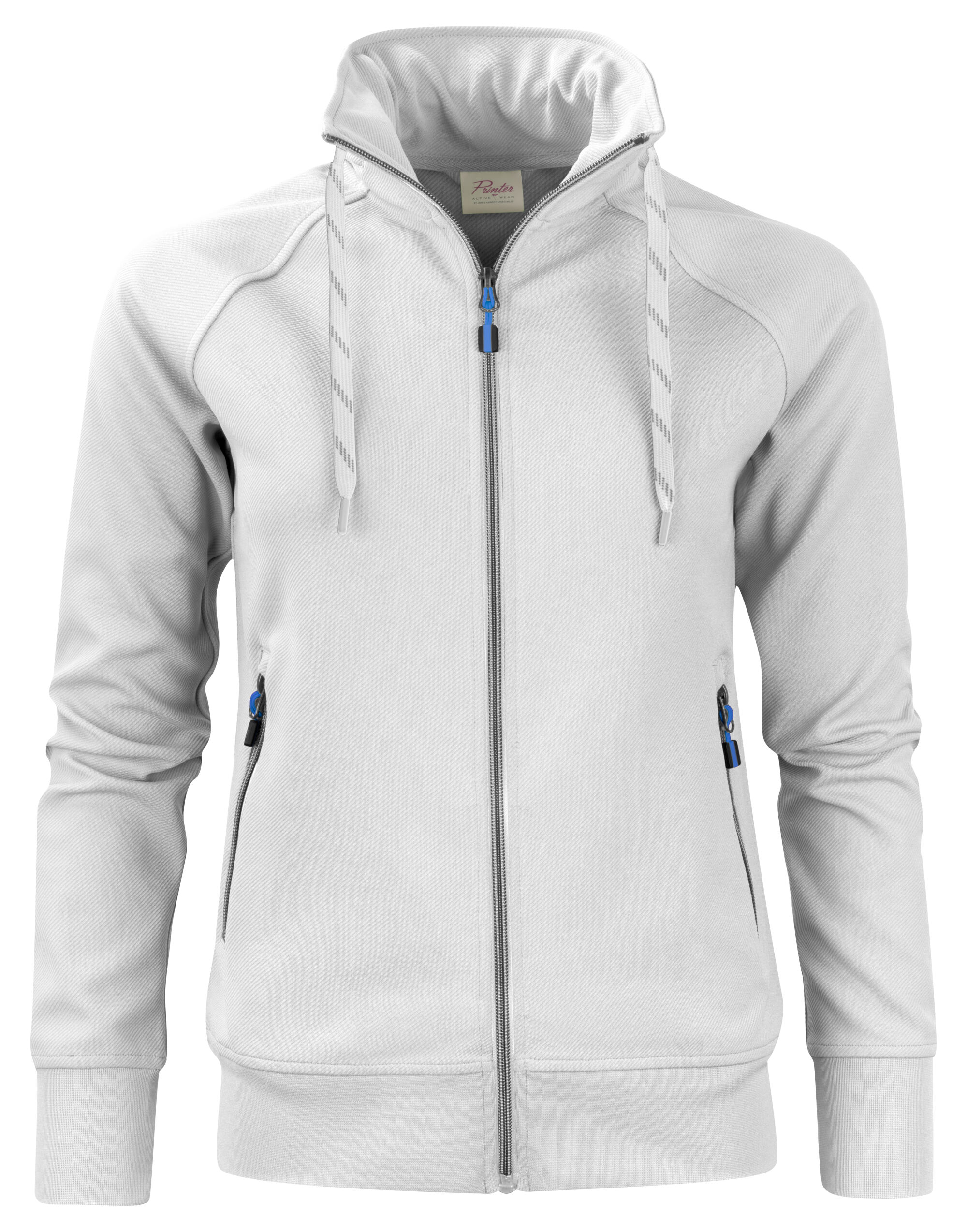 PE2262064 White Ladies Jog Full Zip Sweatshirt