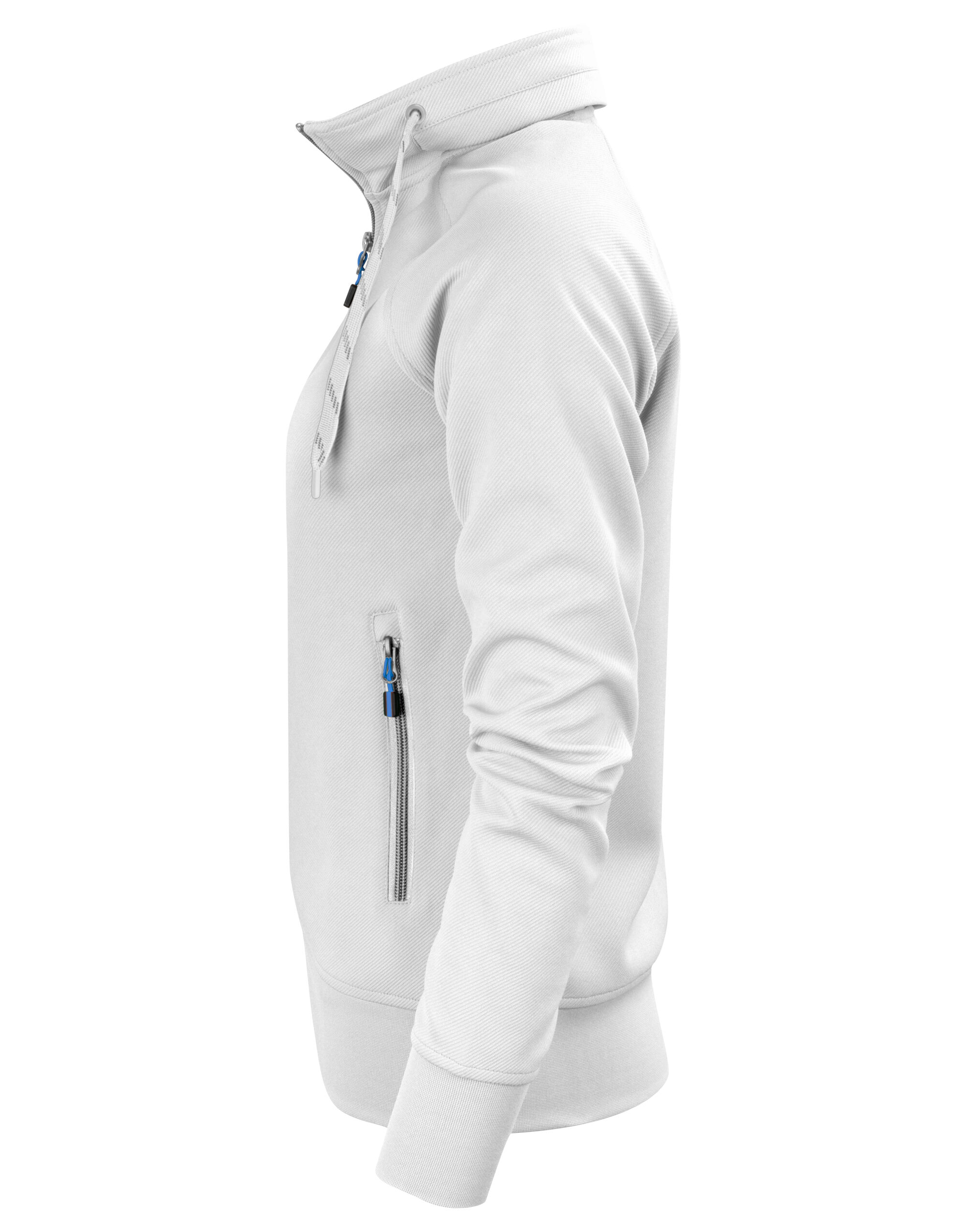 PE2262064 White Ladies Jog Full Zip Sweatshirt