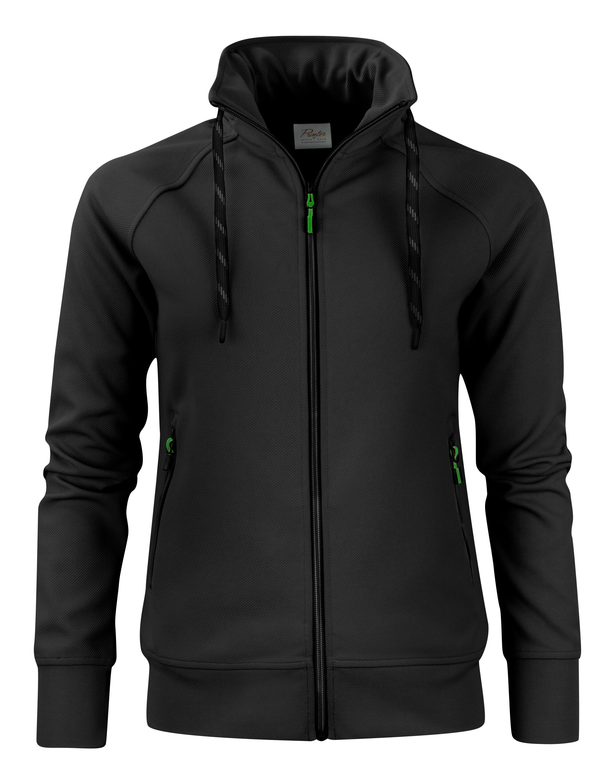 PE2262064 Black Ladies Jog Full Zip Sweatshirt