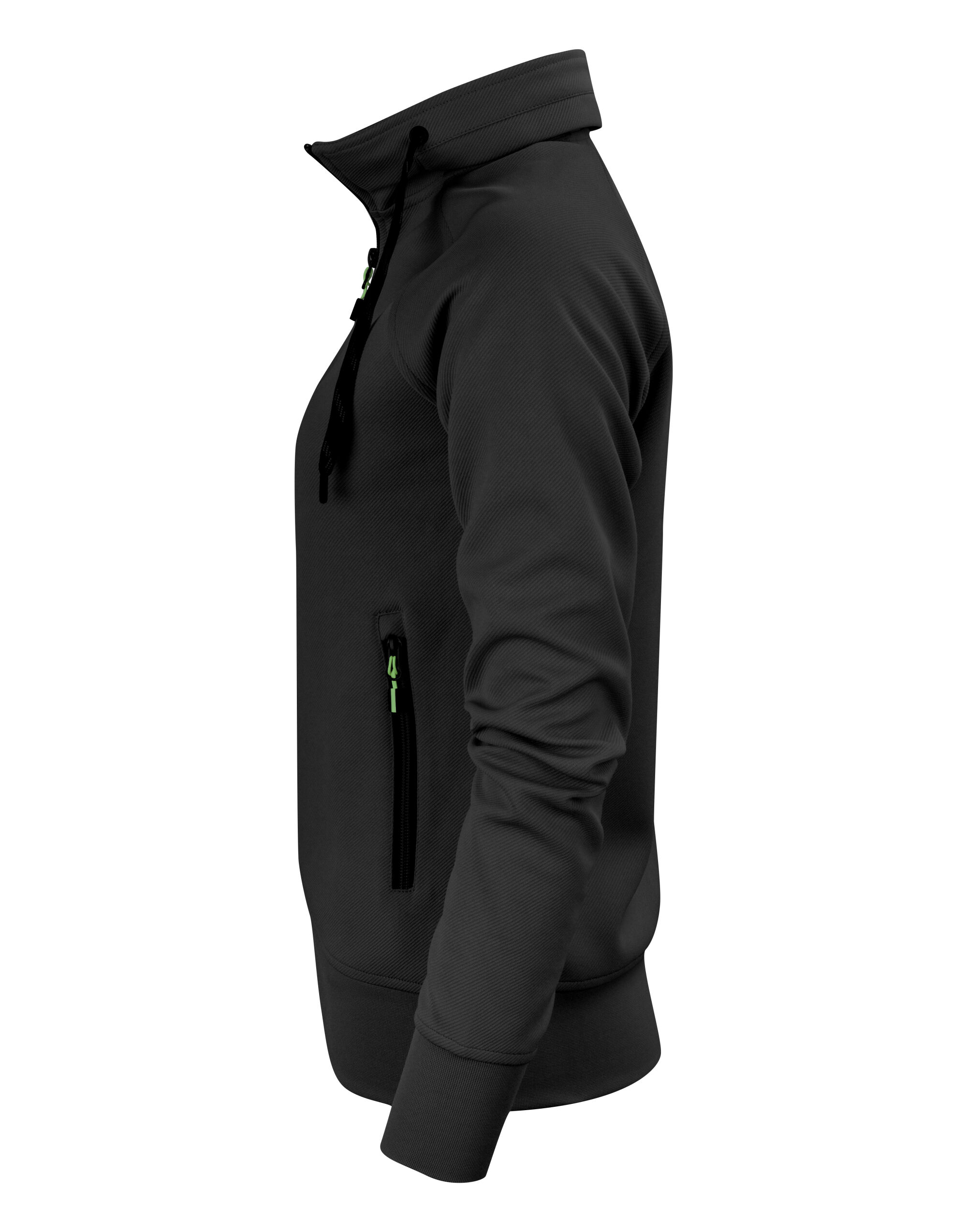 PE2262064 Black Ladies Jog Full Zip Sweatshirt