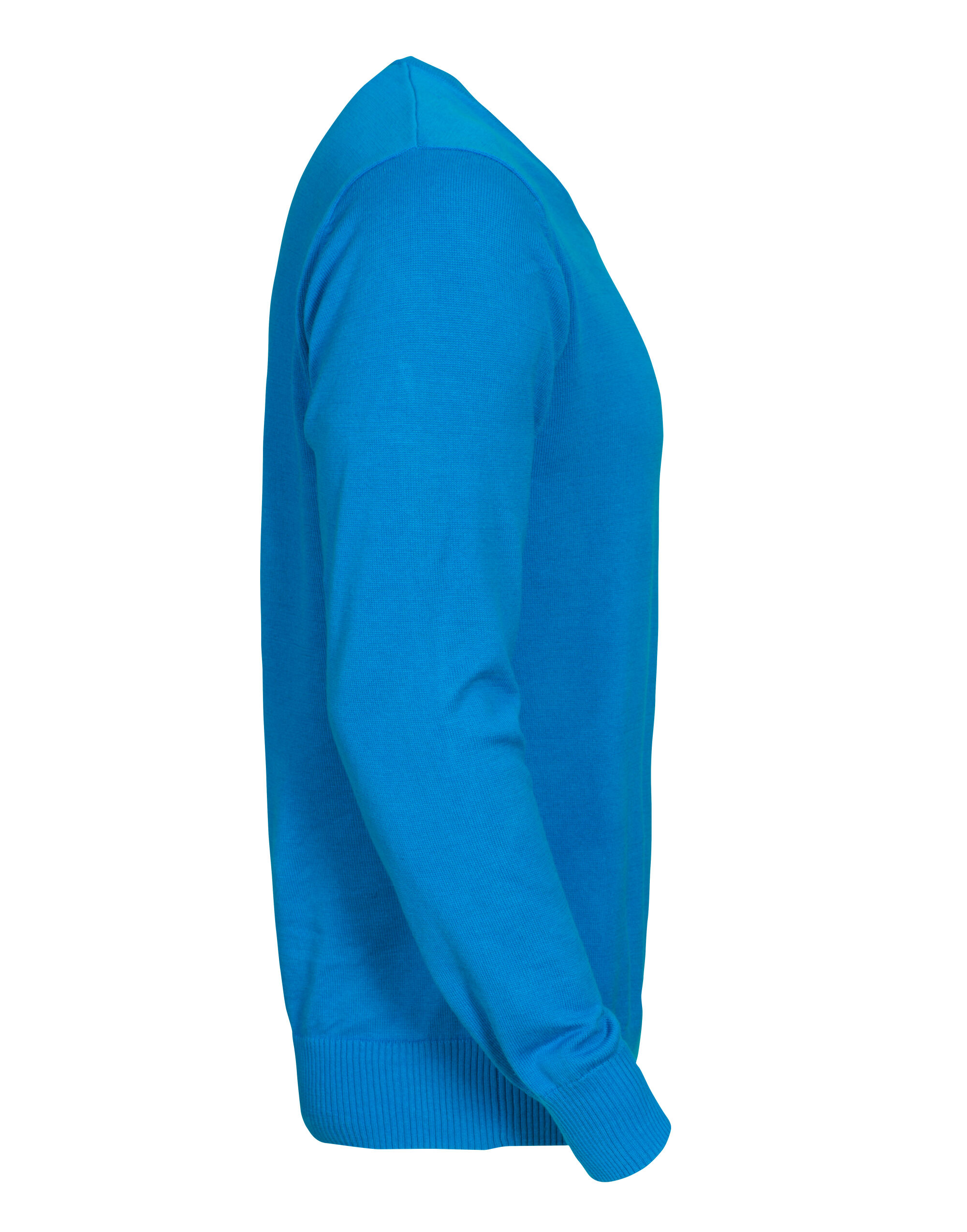 PE2262501 Ocean Blue Forehand Knitted V Neck Sweater