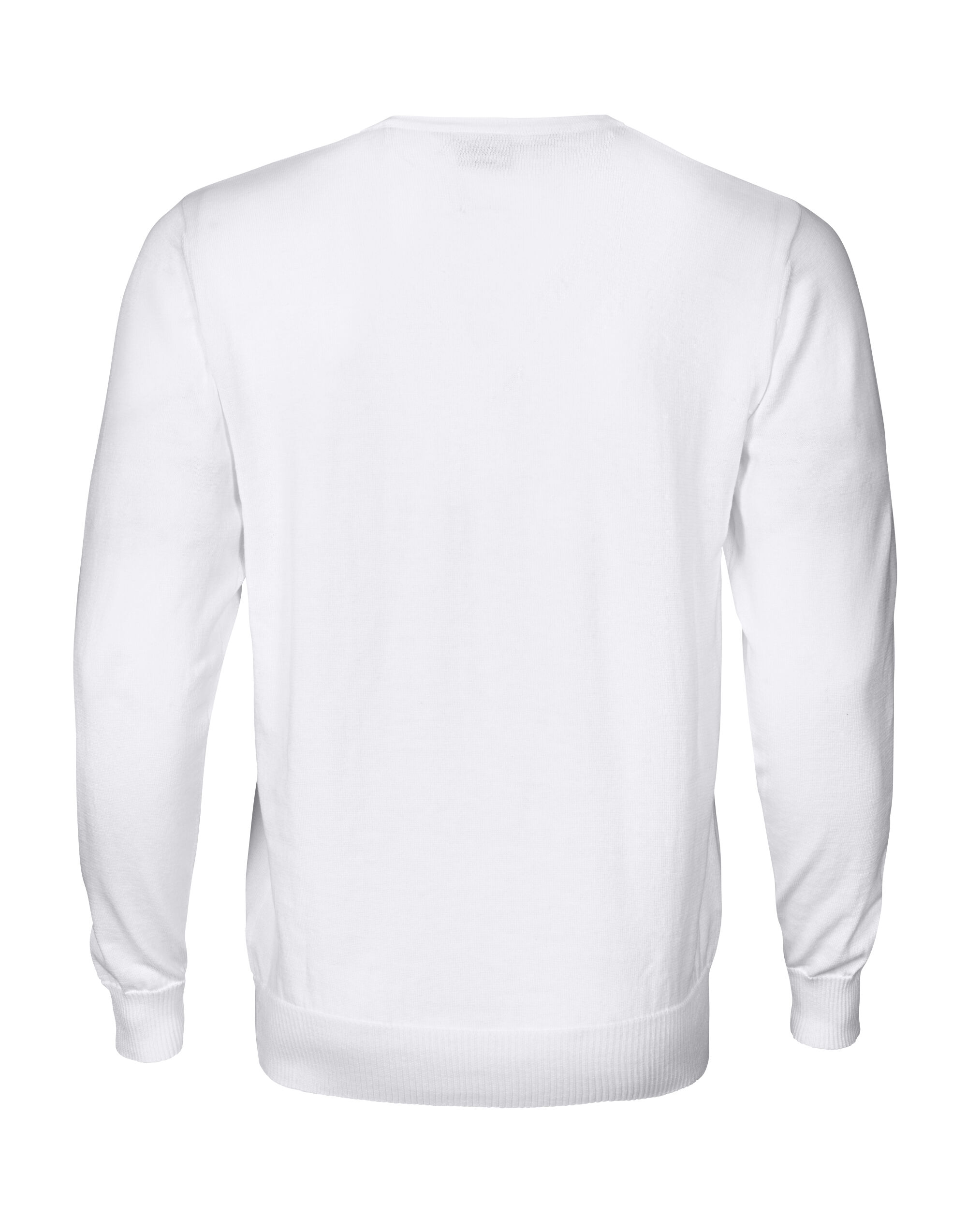 PE2262501 White Forehand Knitted V Neck Sweater