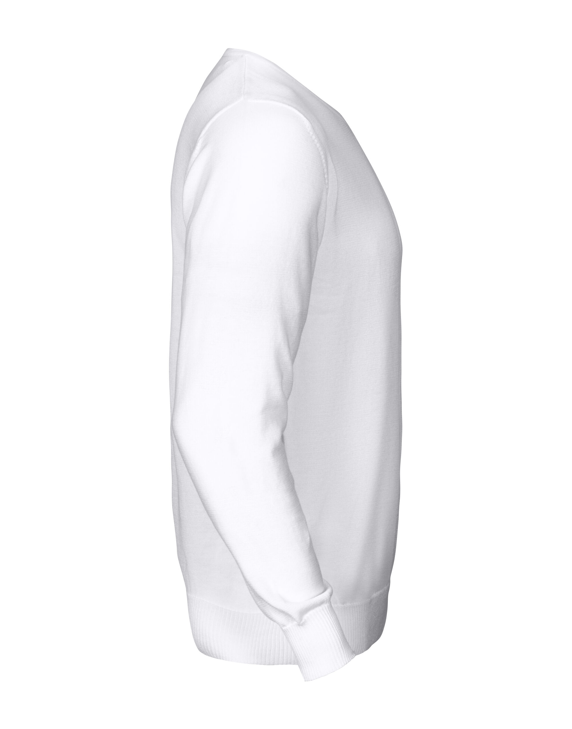 PE2262501 White Forehand Knitted V Neck Sweater