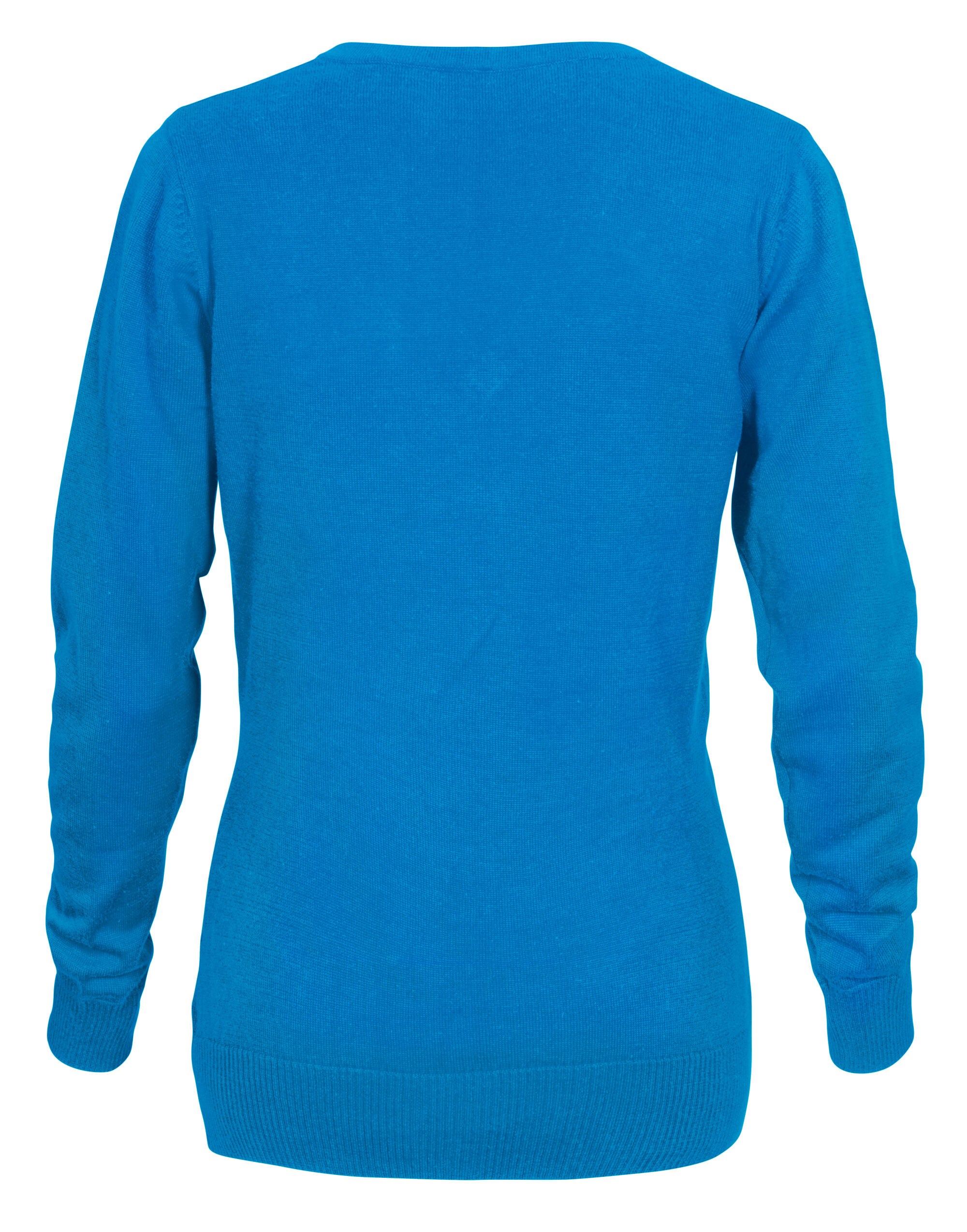 PE2262502 Ladies Forehand Knitted V Neck Ocean Blue