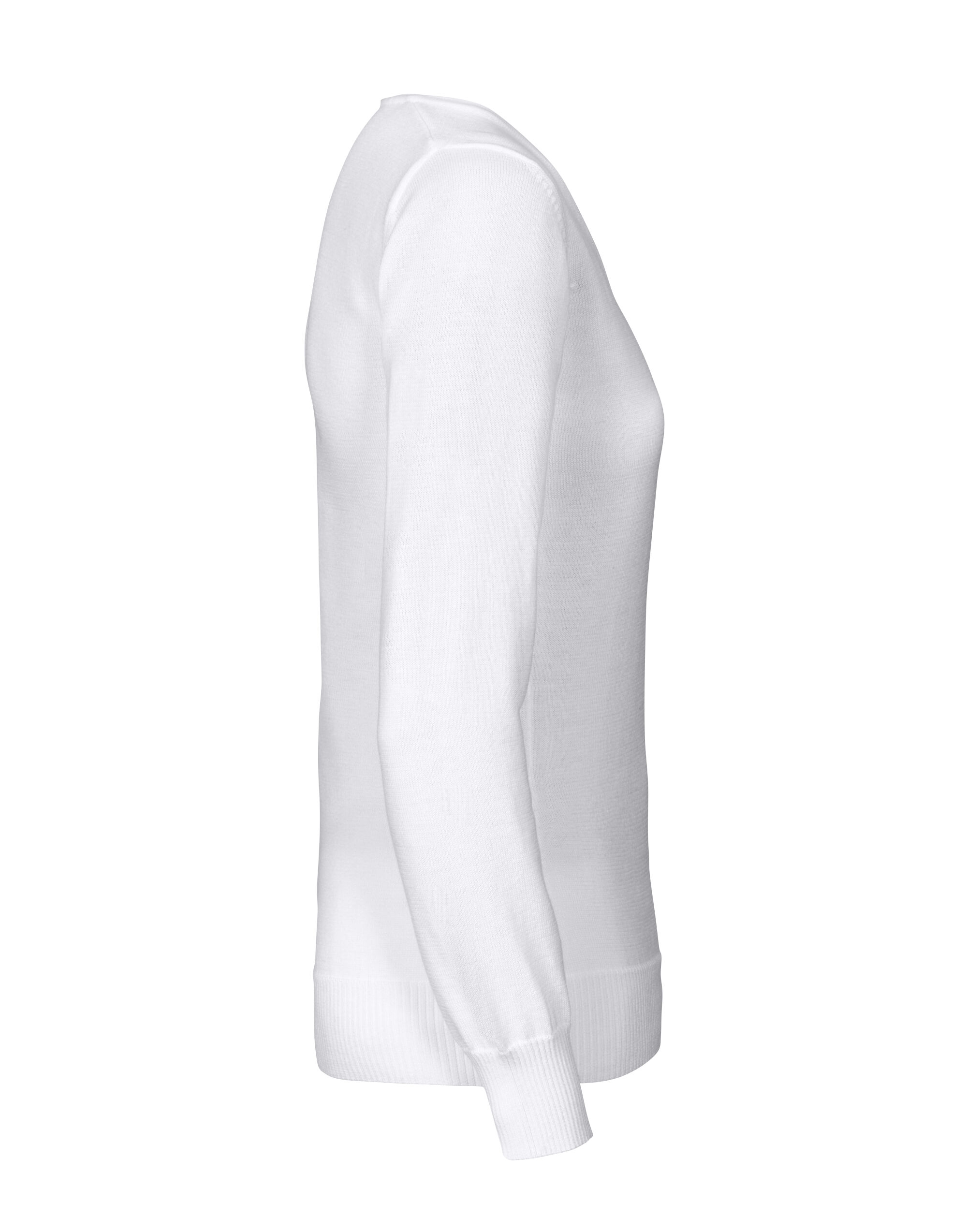 PE2262502 Ladies Forehand Knitted V Neck White