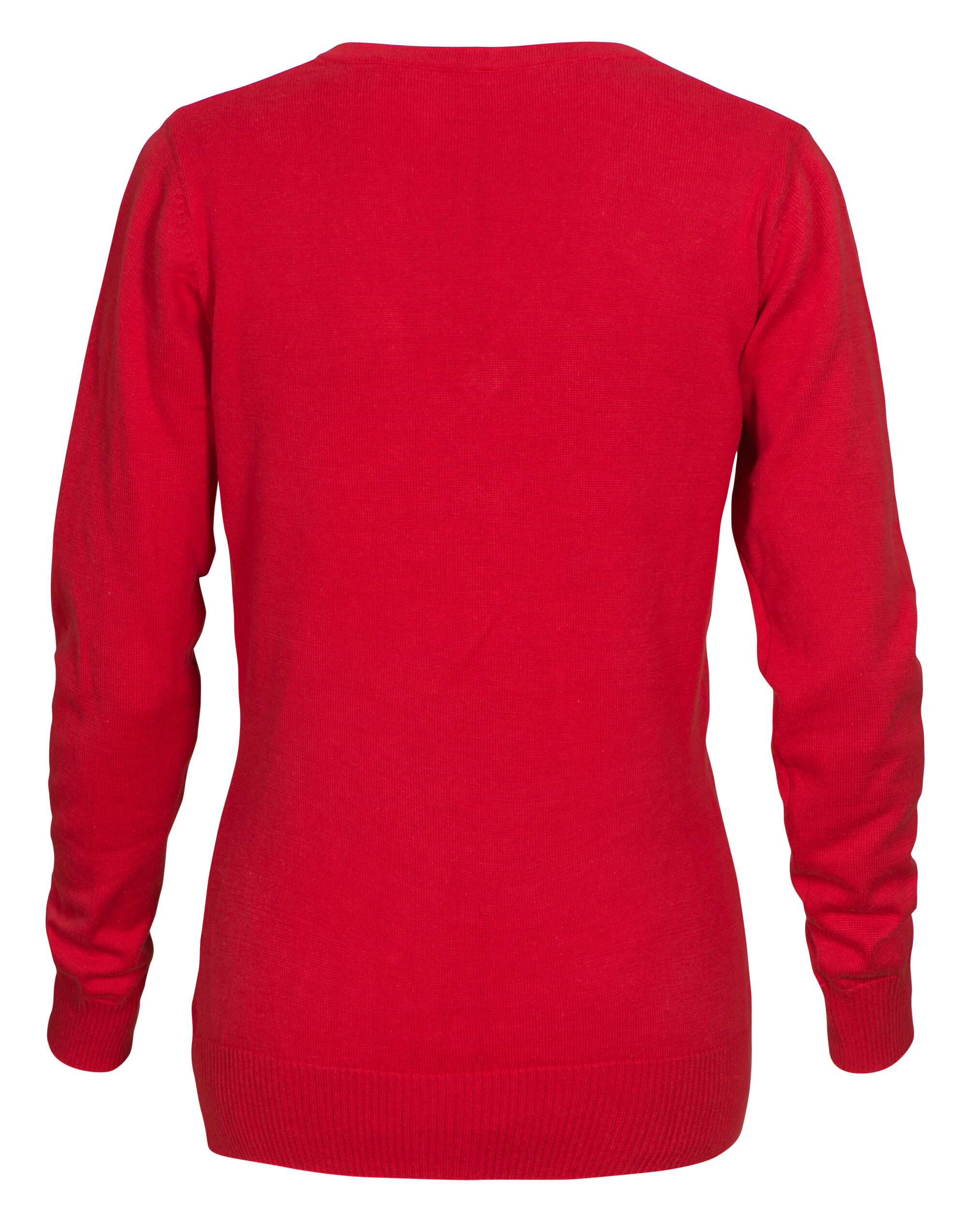 PE2262502 Ladies Forehand Knitted V Neck Red