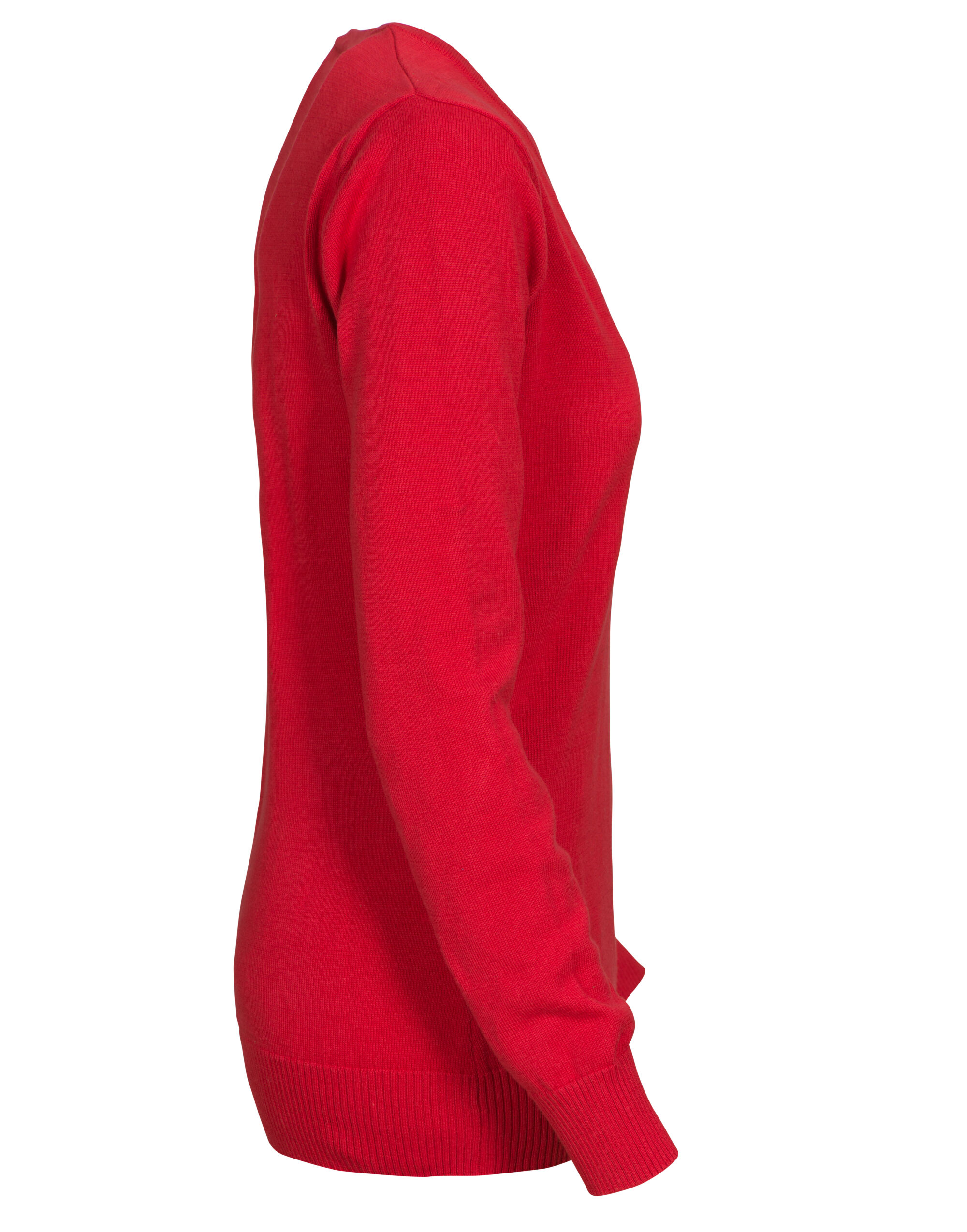 PE2262502 Ladies Forehand Knitted V Neck Red