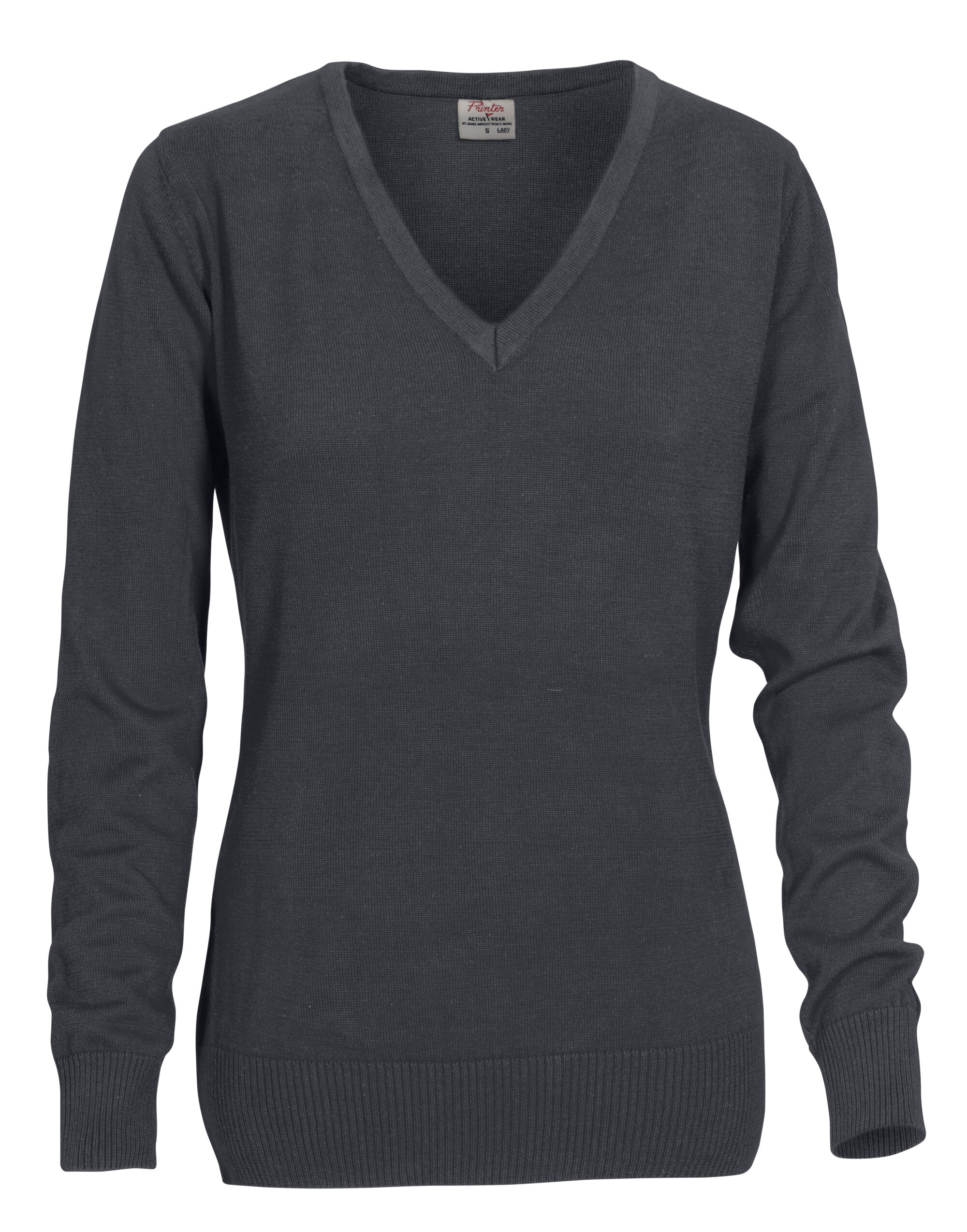 PE2262502 Ladies Forehand Knitted V Neck Steel Grey PE2262502 Ladies Forehand Knitted V Neck Steel Grey