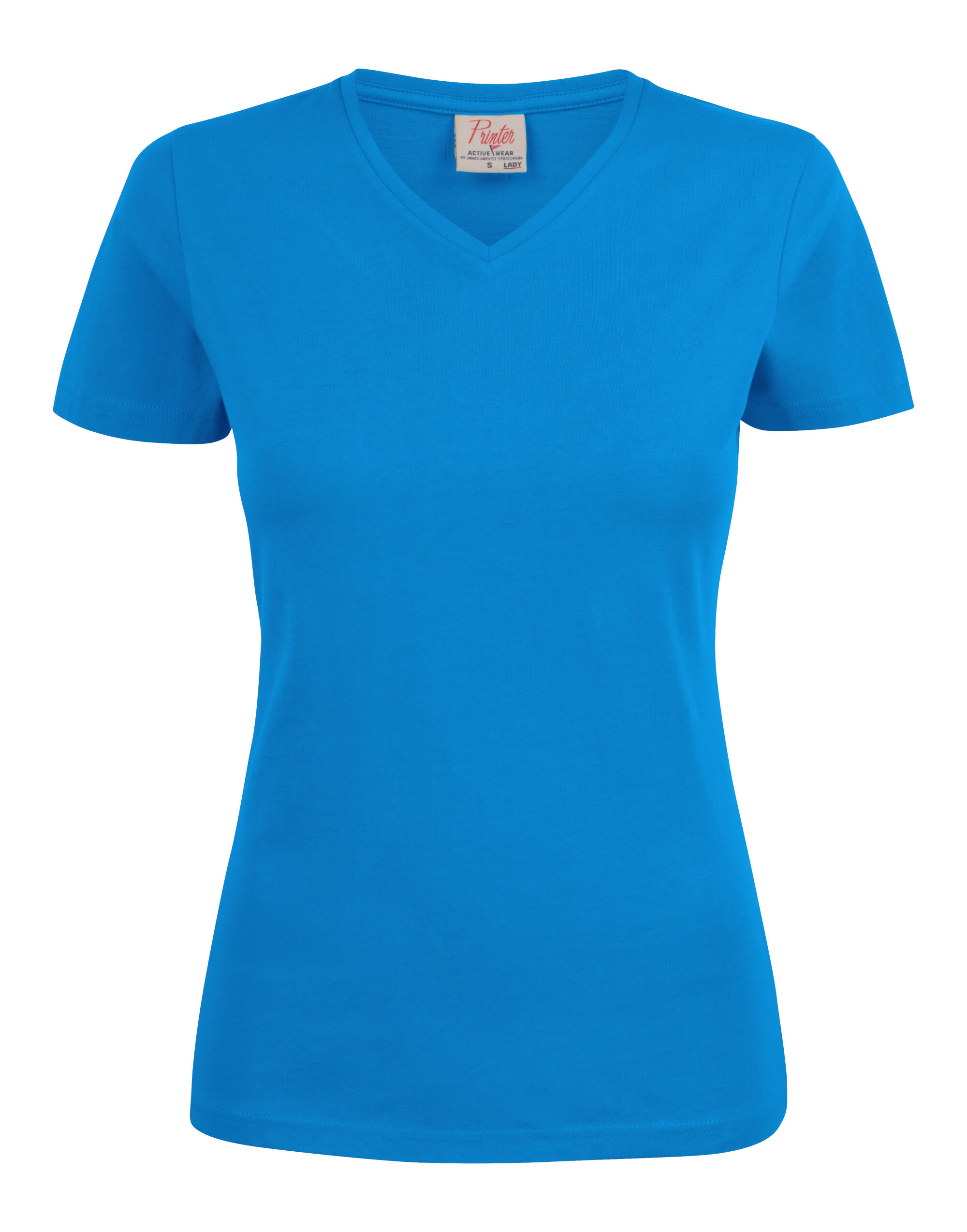 PE2264025 Ladies Heavy V-Neck T-Shirt Ocean Blue