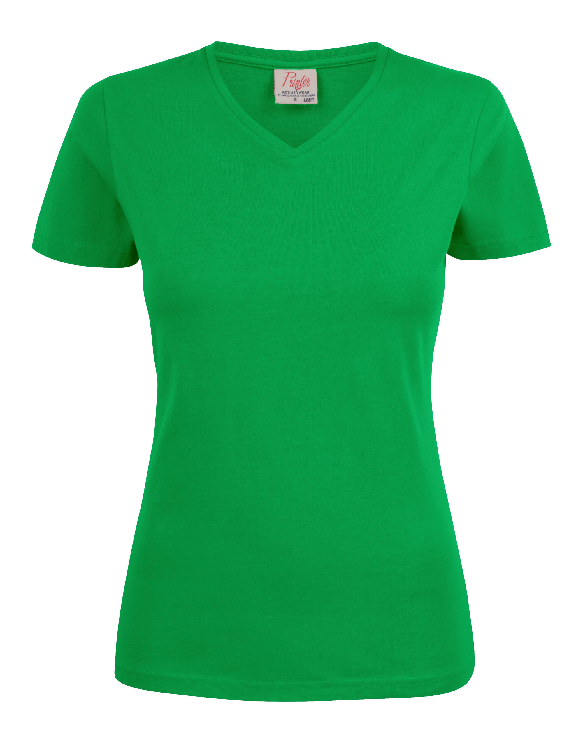 PE2264025 Fresh Green Ladies Heavy V-Neck T-Shirt PE2264025 Fresh Green Ladies Heavy V-Neck T-Shirt