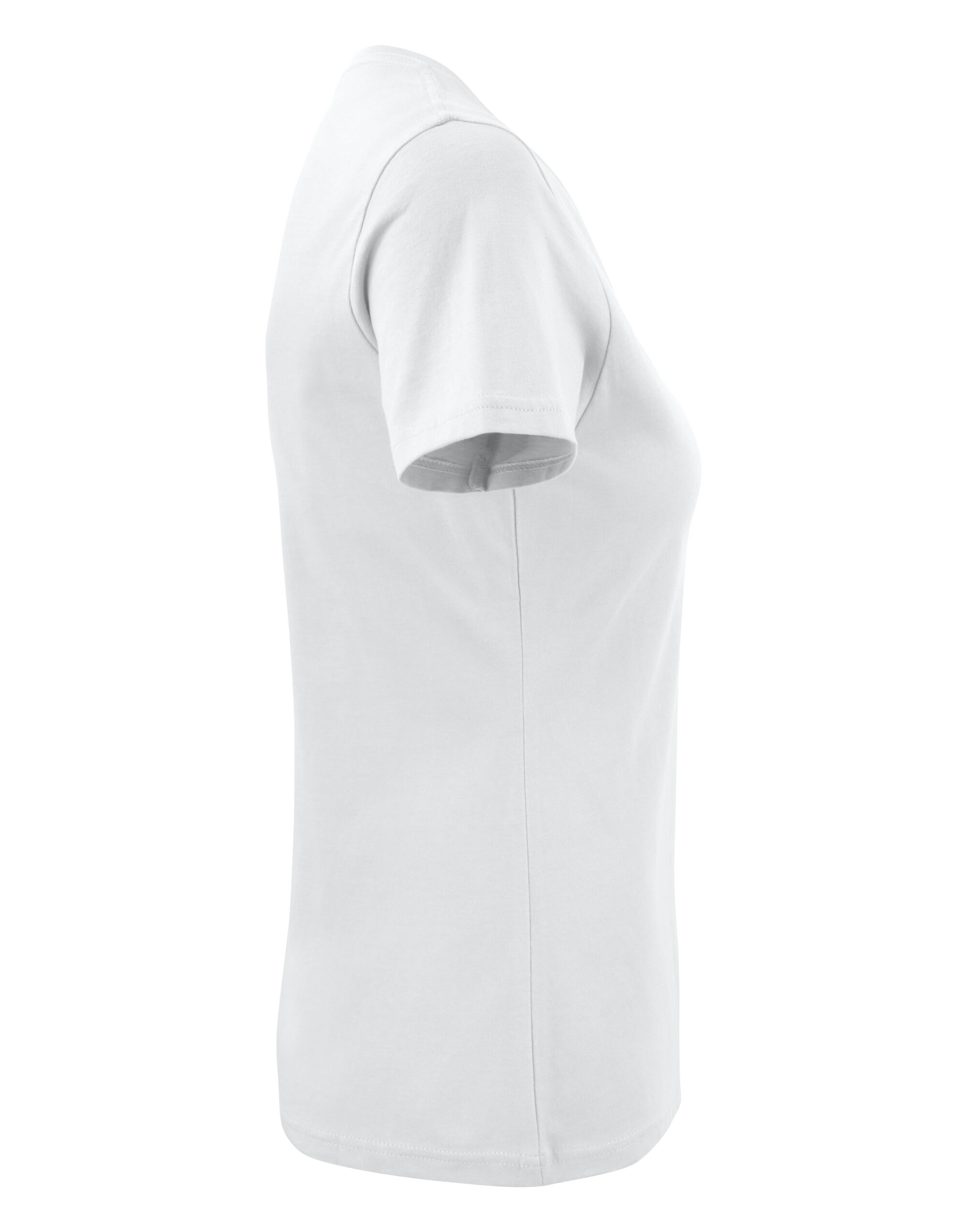 PE2264025 White Ladies Heavy V-Neck T-Shirt