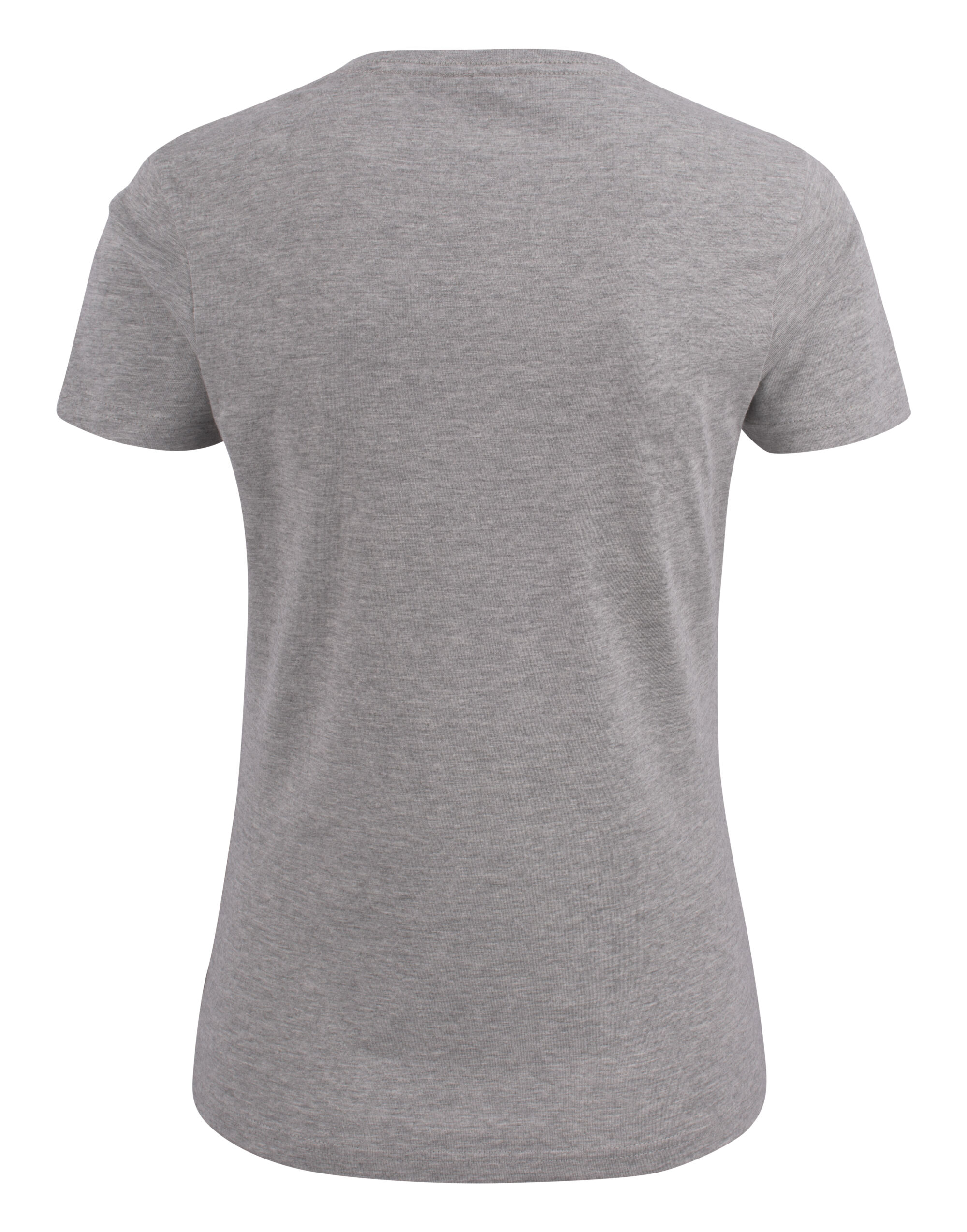 PE2264025 Grey Melange Ladies Heavy V-Neck T-Shirt