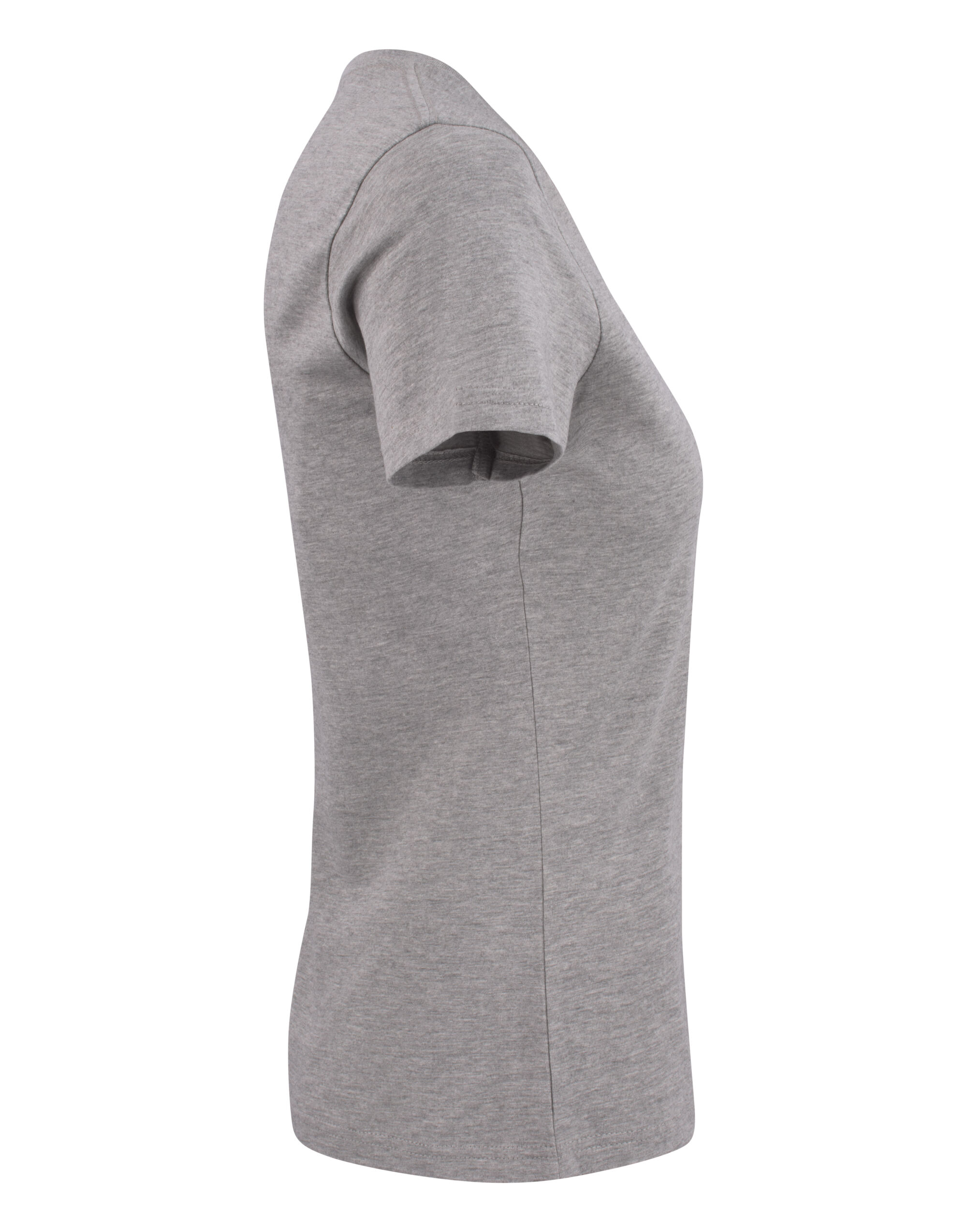 PE2264025 Grey Melange Ladies Heavy V-Neck T-Shirt