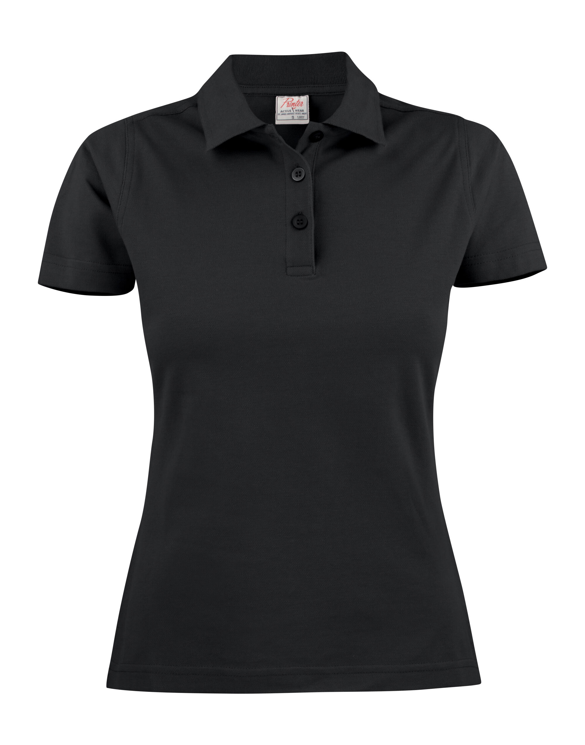 PE2265009 Black Ladies Surf Pique Polo PE2265009 Black Ladies Surf Pique Polo
