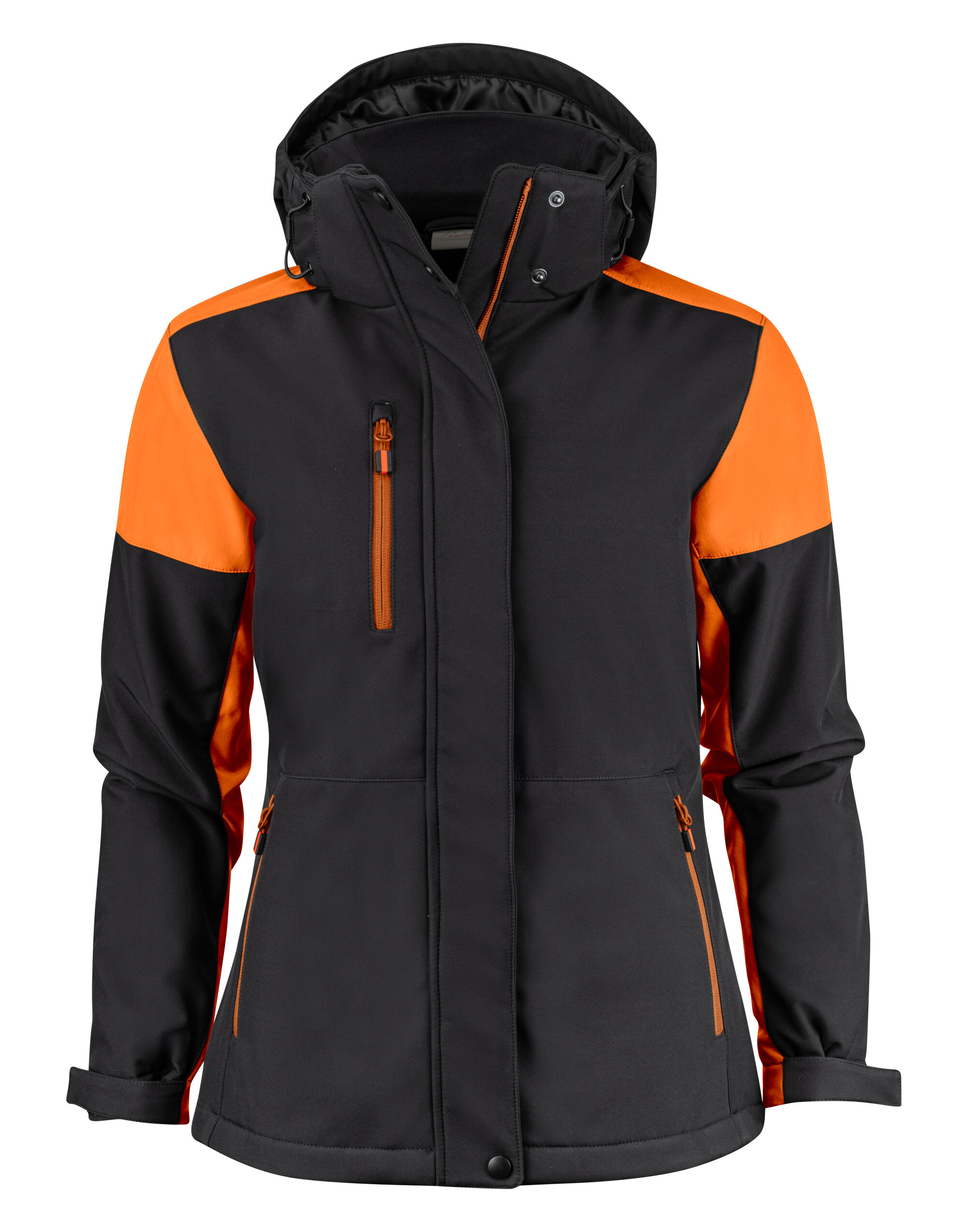 PP2261072 Ladies Padded Softshell Black/Orange
