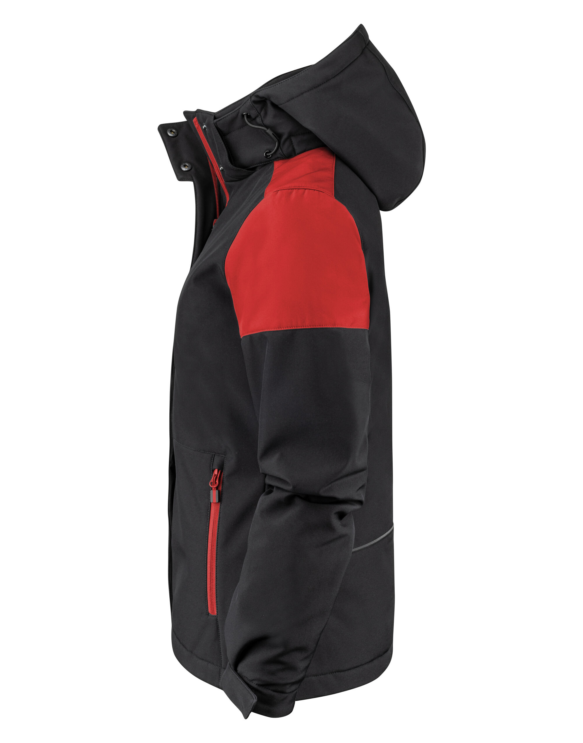 PP2261072 Ladies Padded Softshell Black/Red