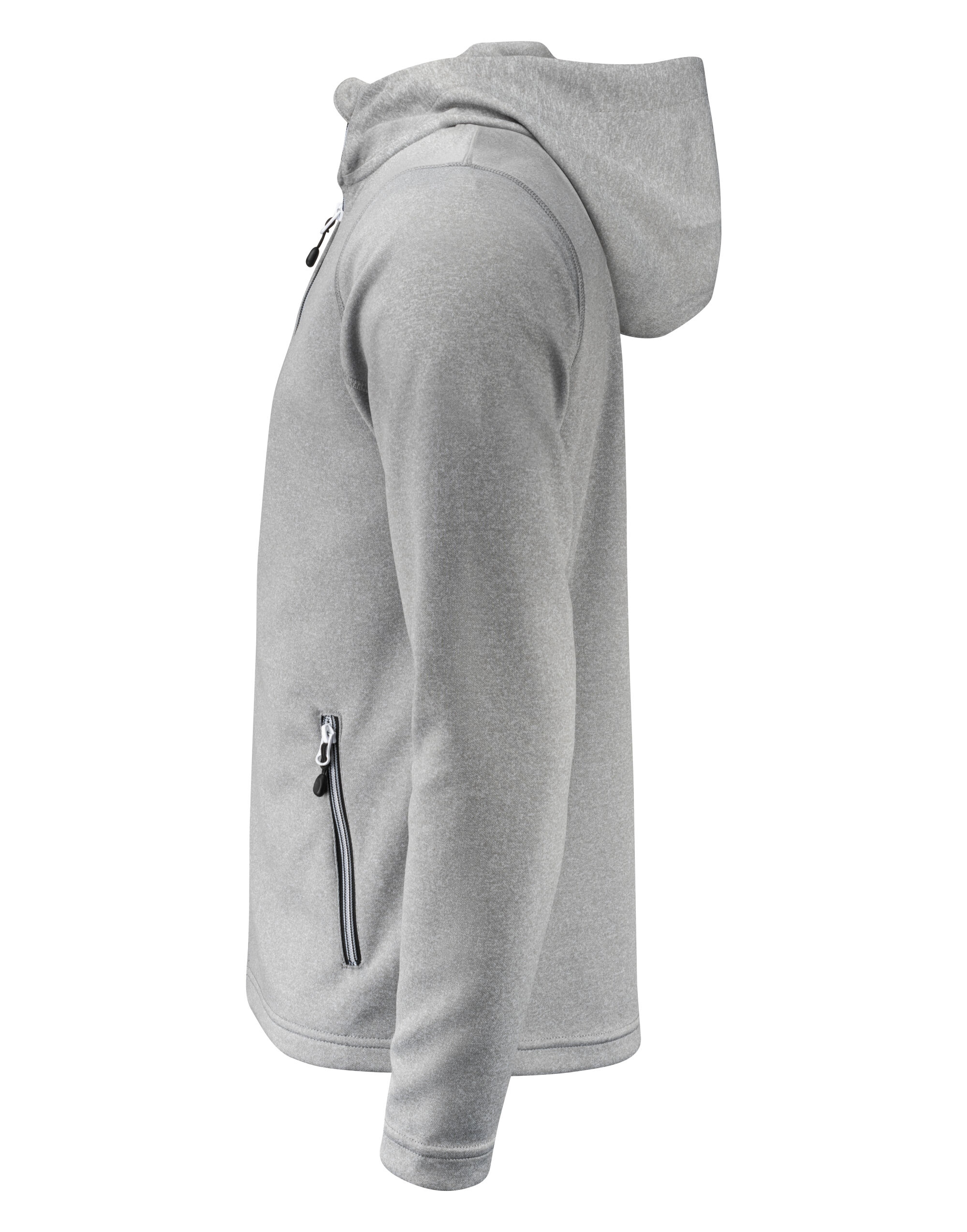 PR2262056 Grey Melange Layback Full Zip Hoodie