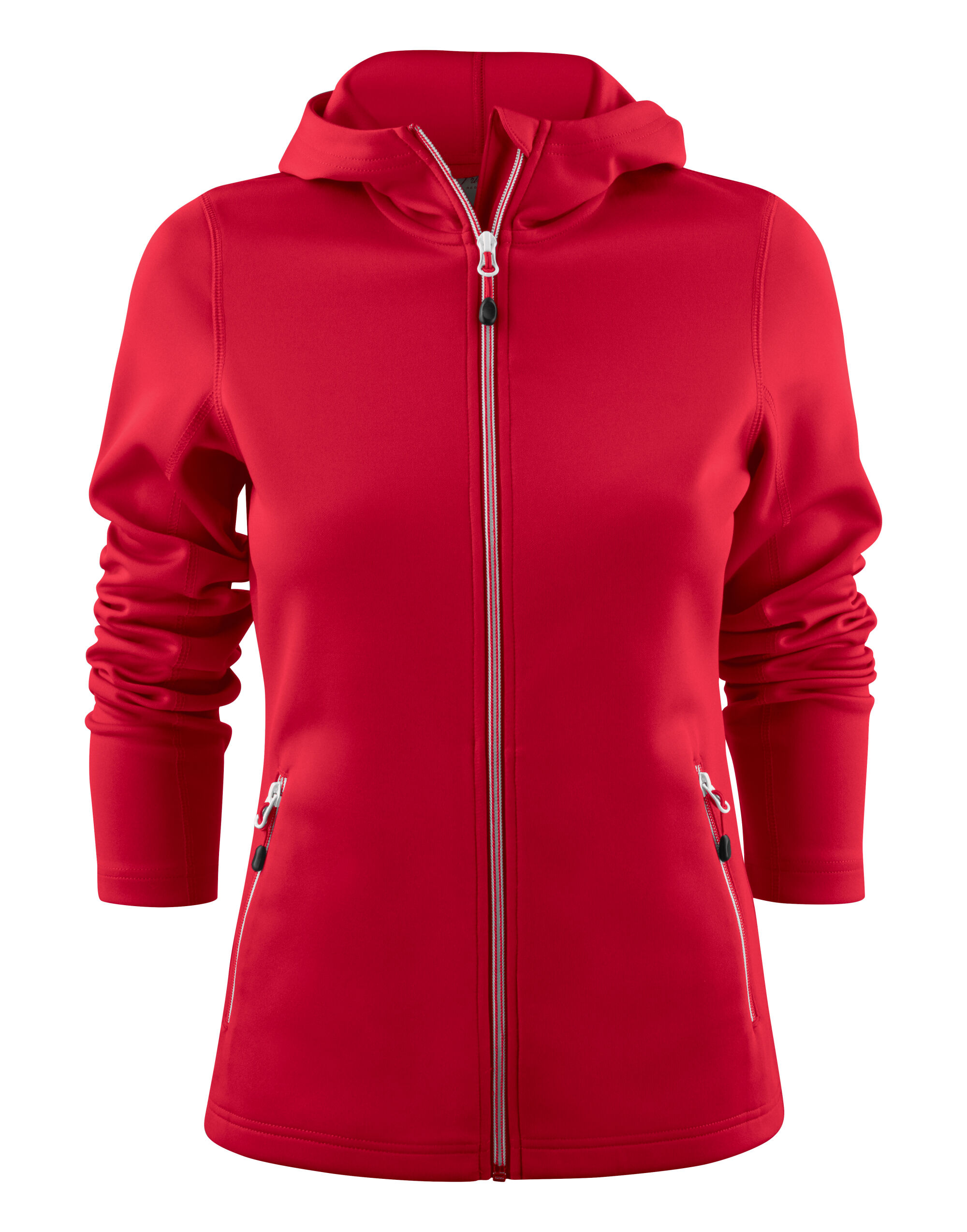 PR2262057 Red Ladies Layback F/Z Hoodie