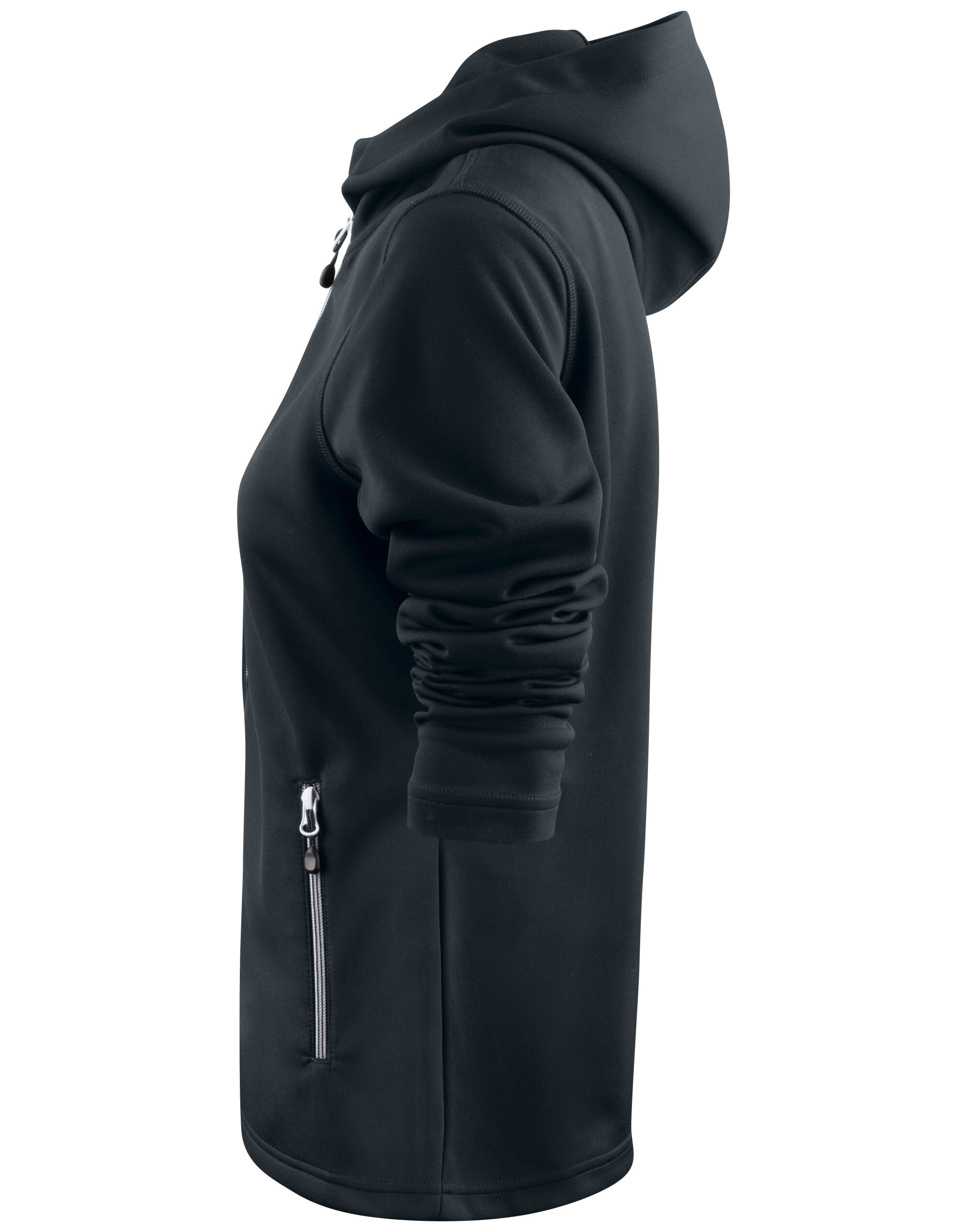 PR2262057 Black Ladies Layback F/Z Hoodie