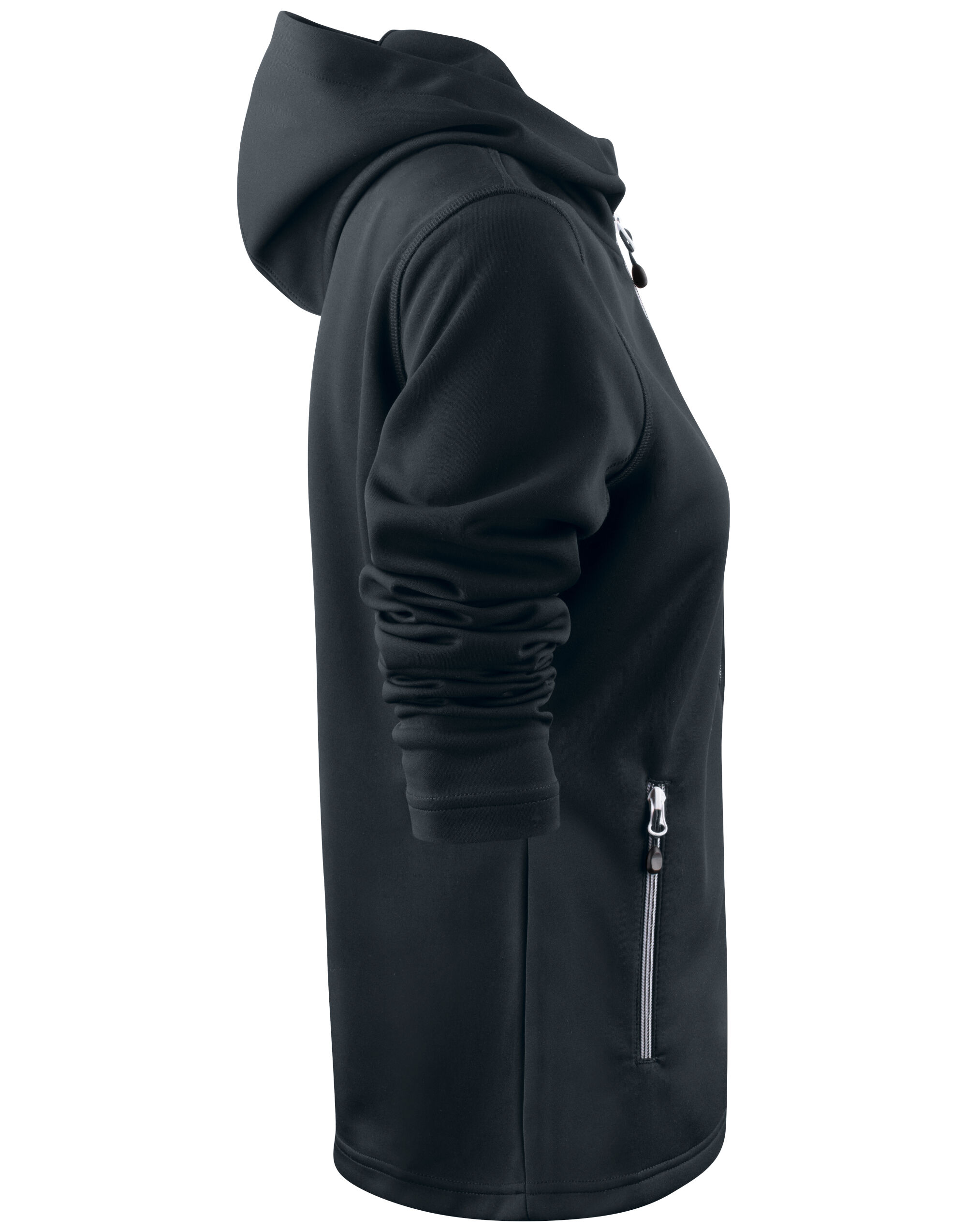 PR2262057 Black Ladies Layback F/Z Hoodie