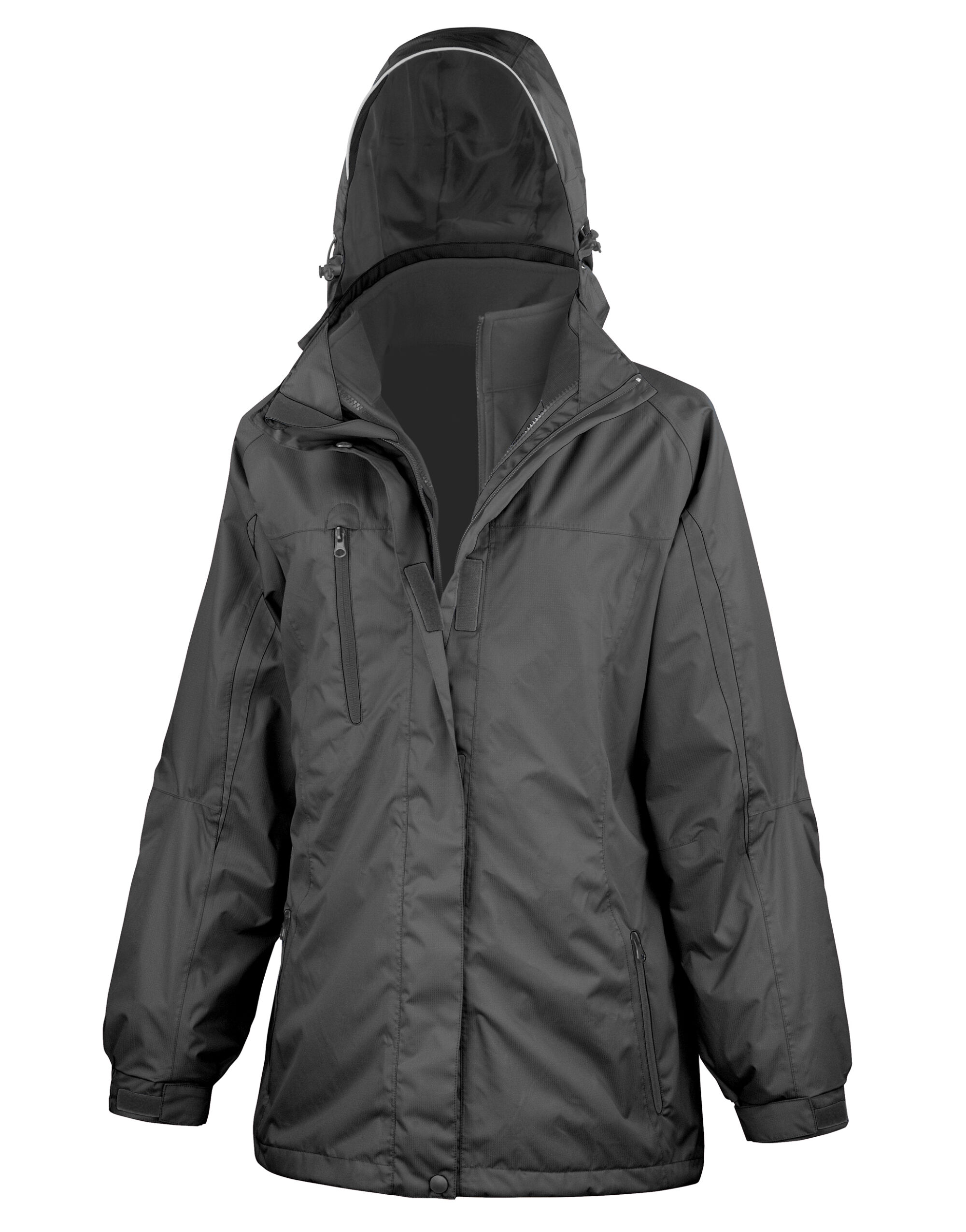R400F Women’s 3-in-1 Journey Jacket with softshell inner Black/Black