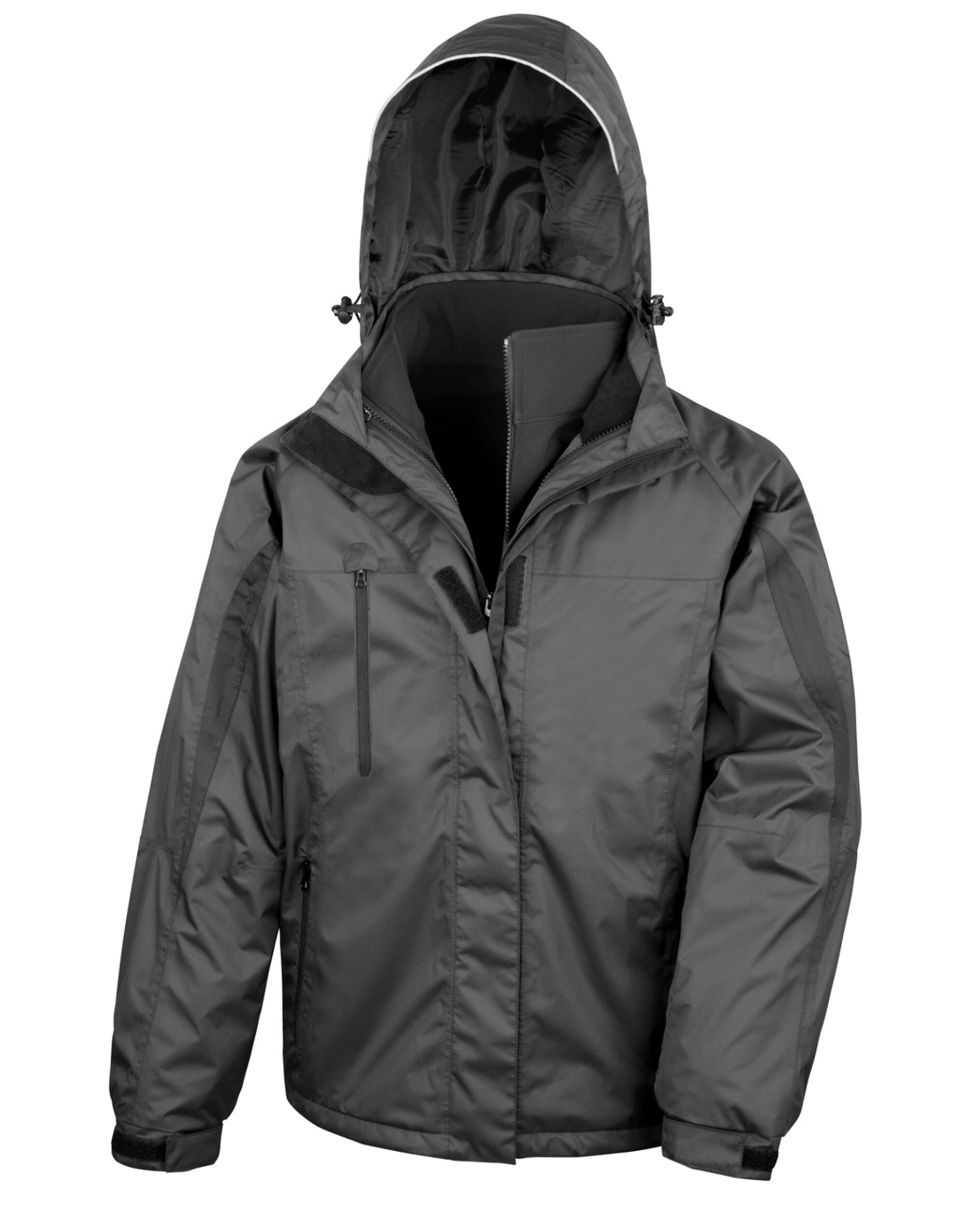 R400M Men’s 3-in-1 Journey Jacket with softshell inner Black/Black
